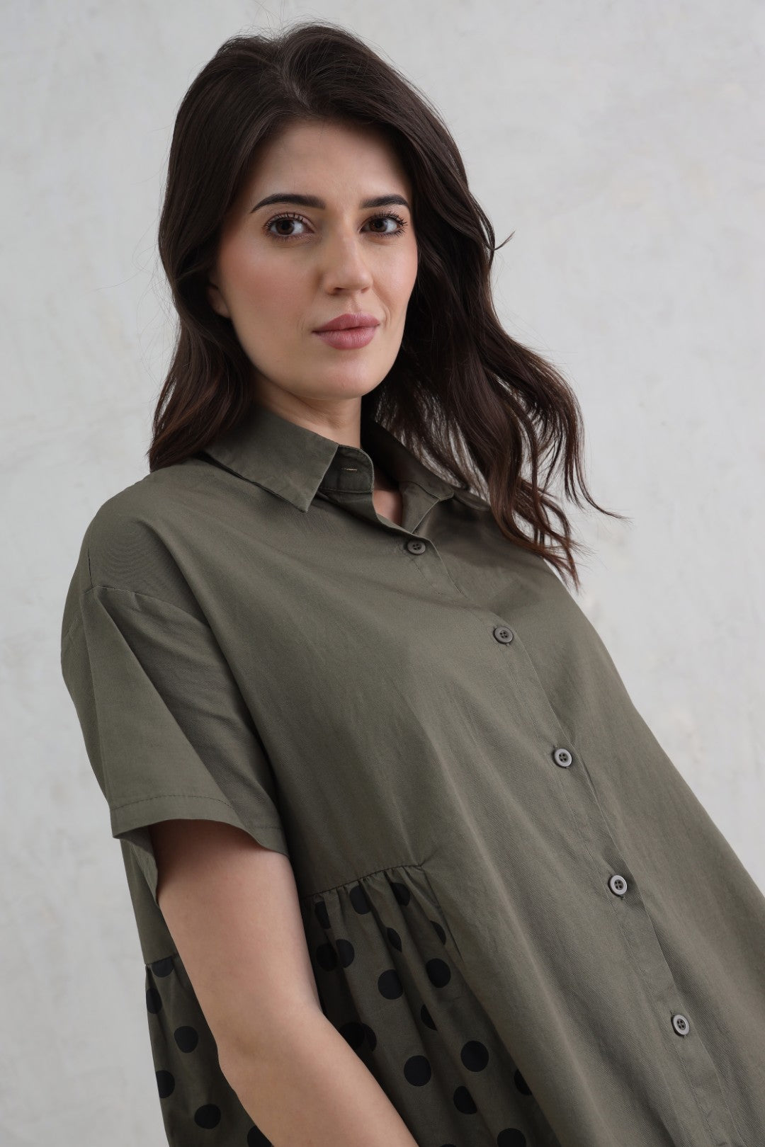 Twill Shirt Dress
