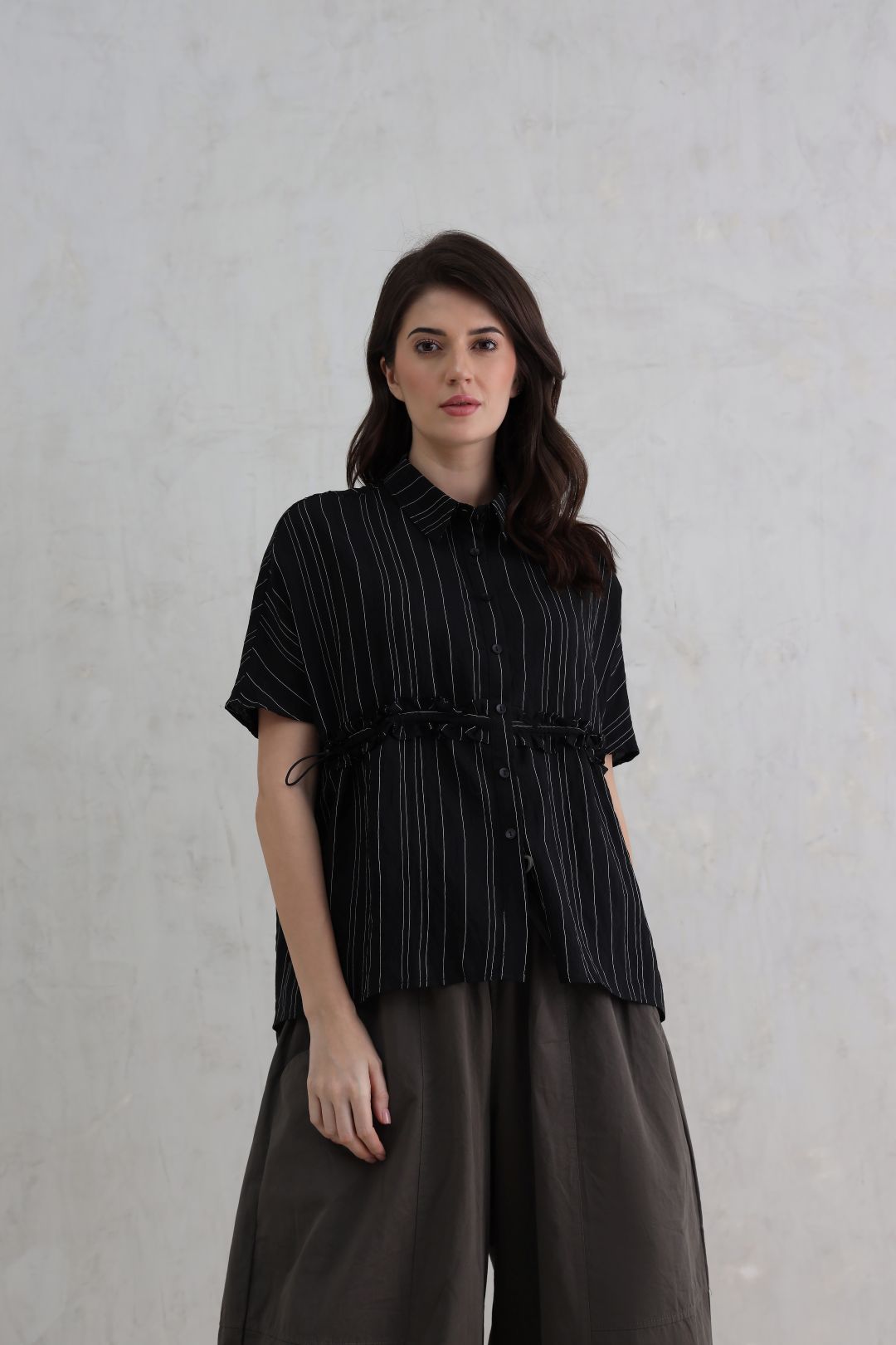 RuffleLine Woven Shirt