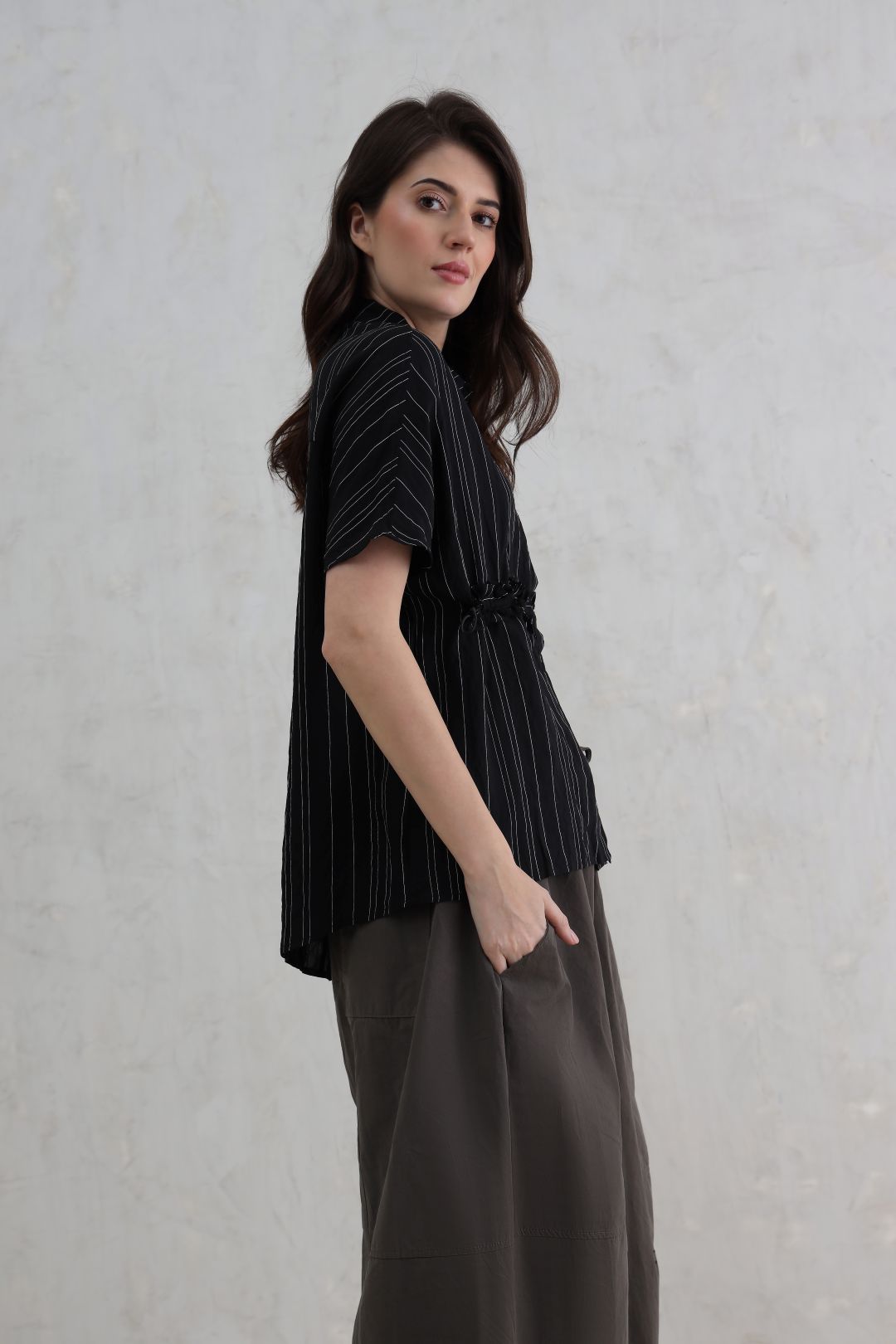 RuffleLine Woven Shirt