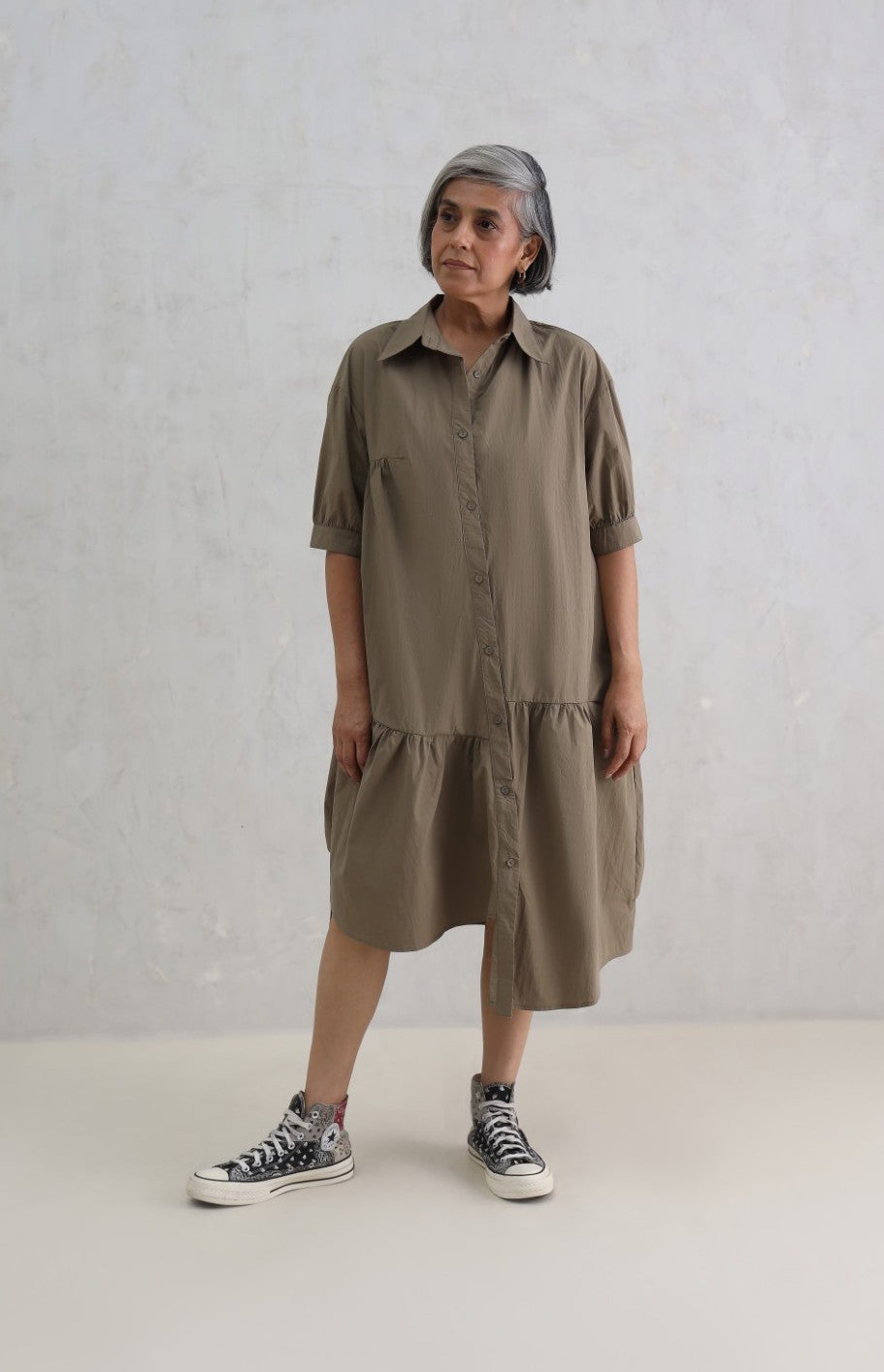 Olive Shirt Dress