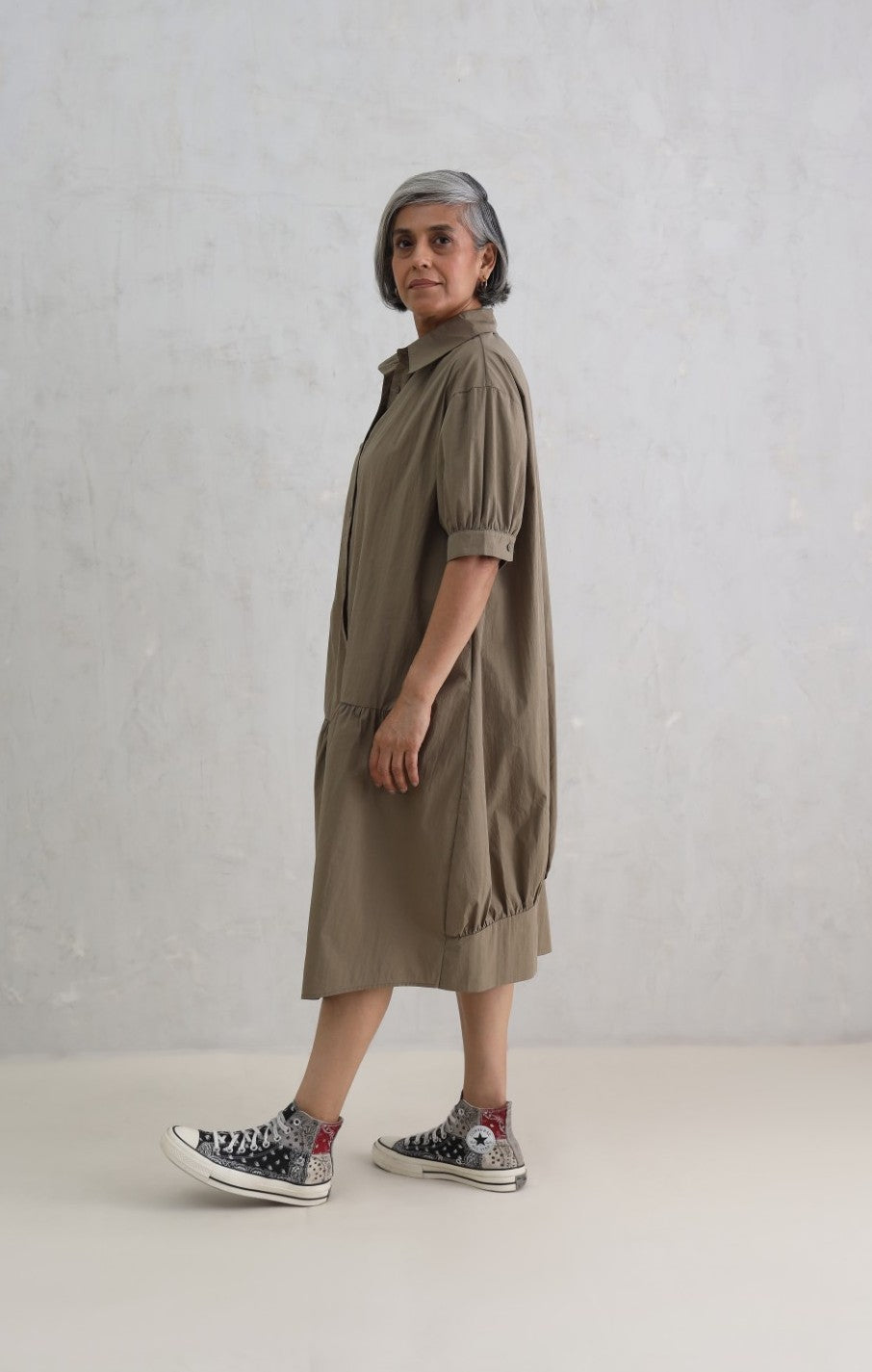 Olive Shirt Dress