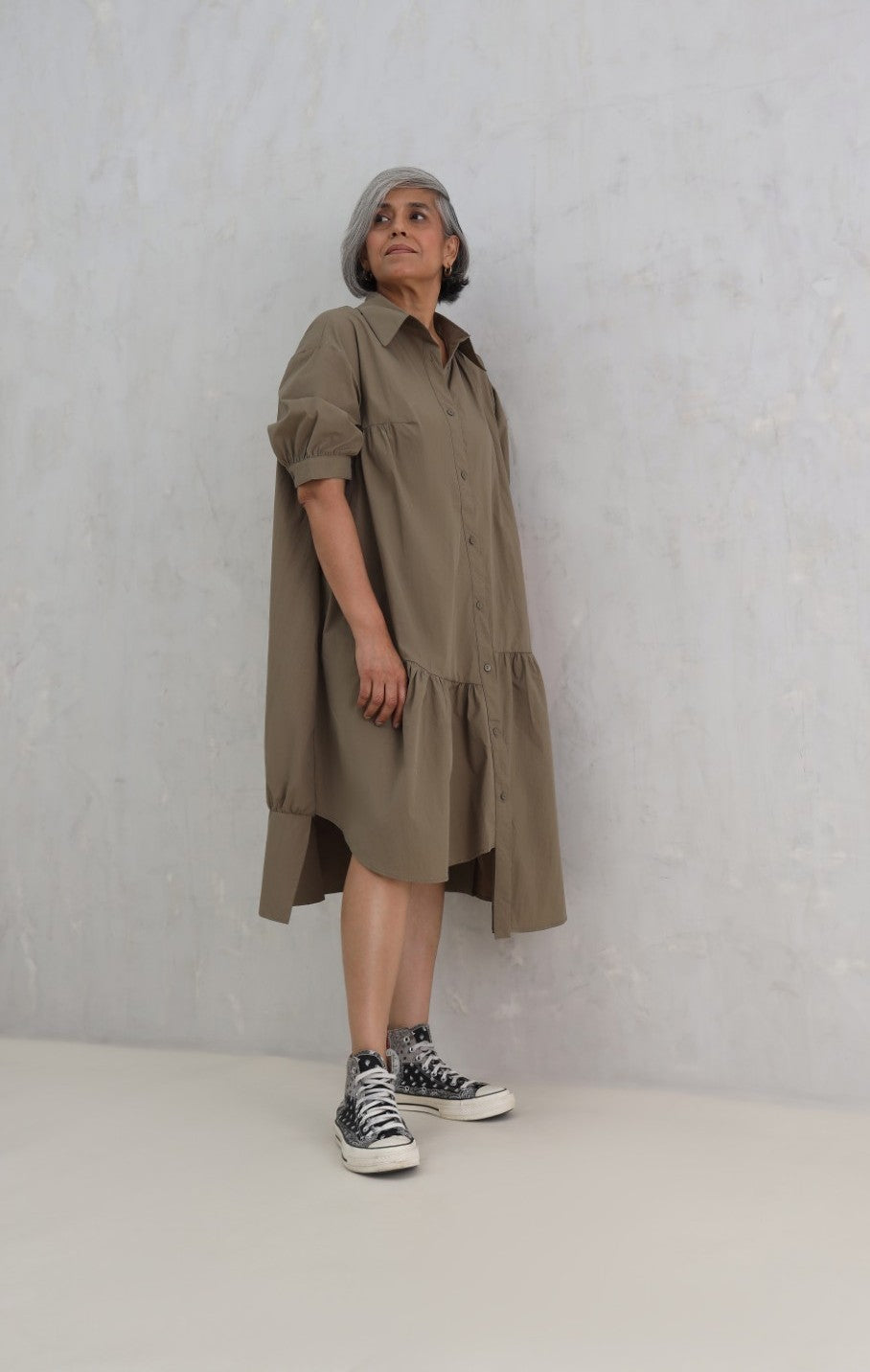 Olive Shirt Dress