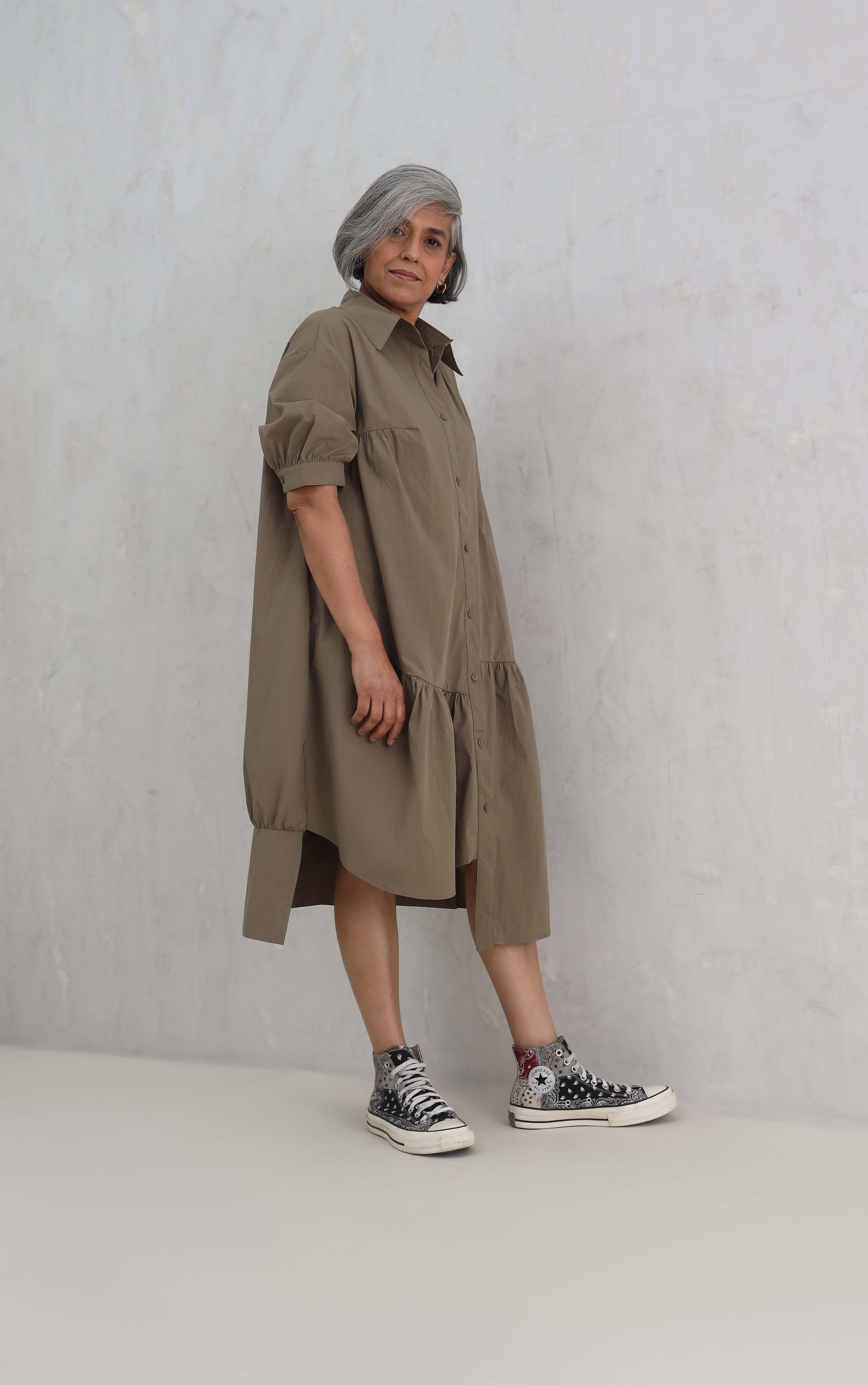 Olive Shirt Dress