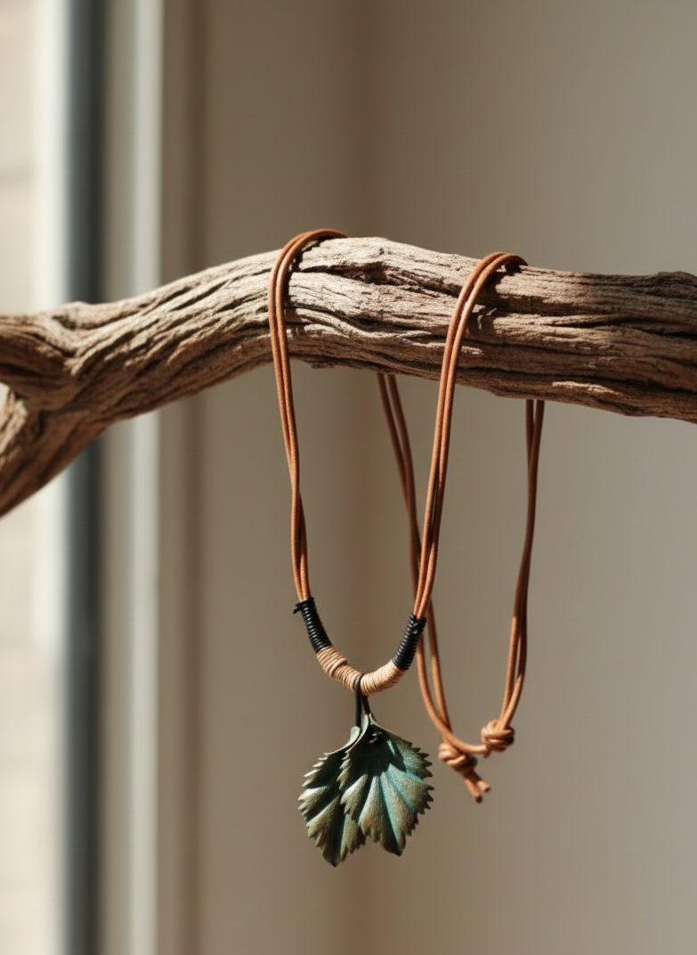 Patina Leaf Talisman