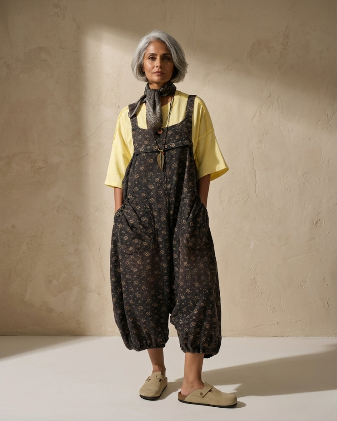 Faded Flora Dungaree (FLAT 20% Off. Auto Applied On Add To Cart)