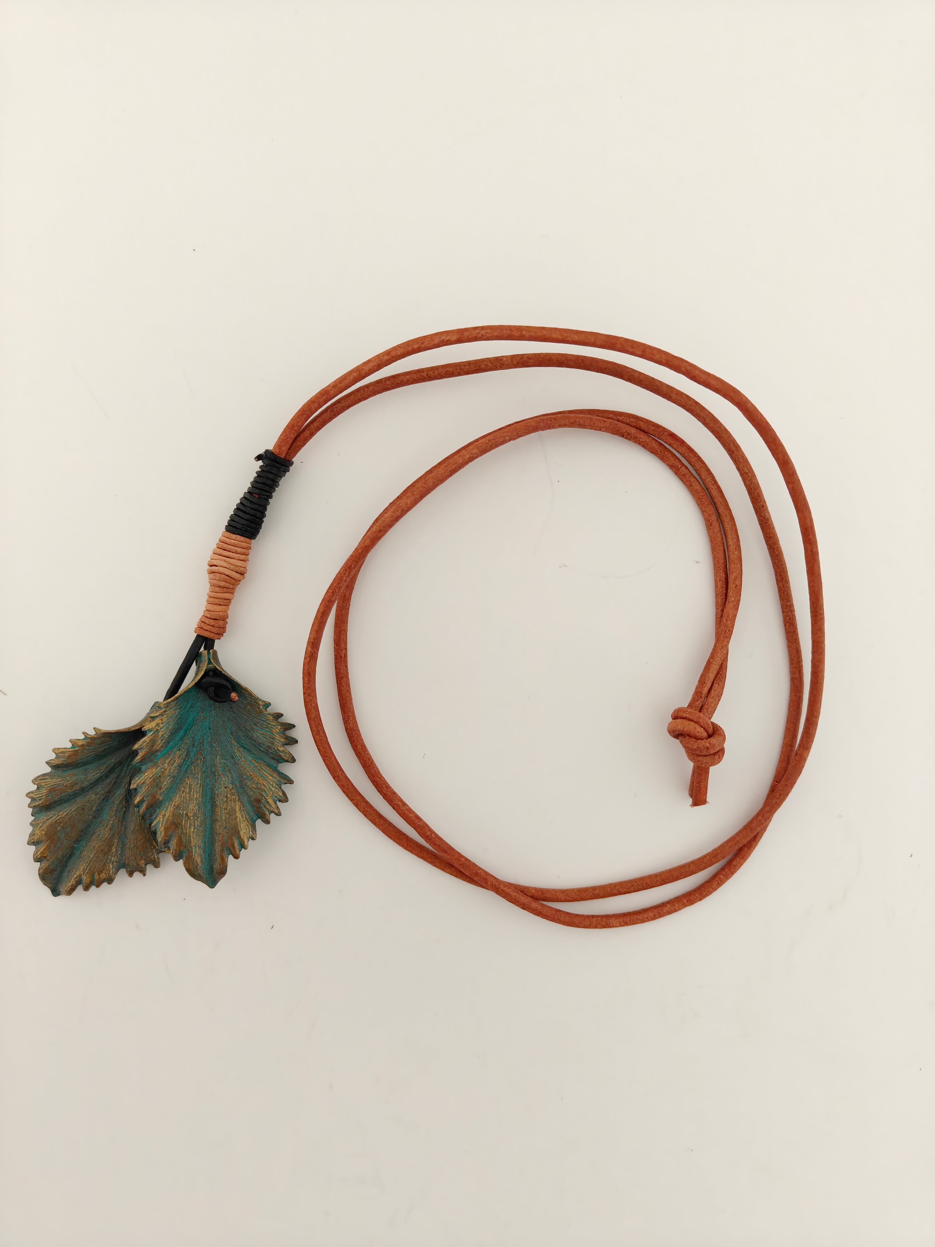 Patina Leaf Talisman