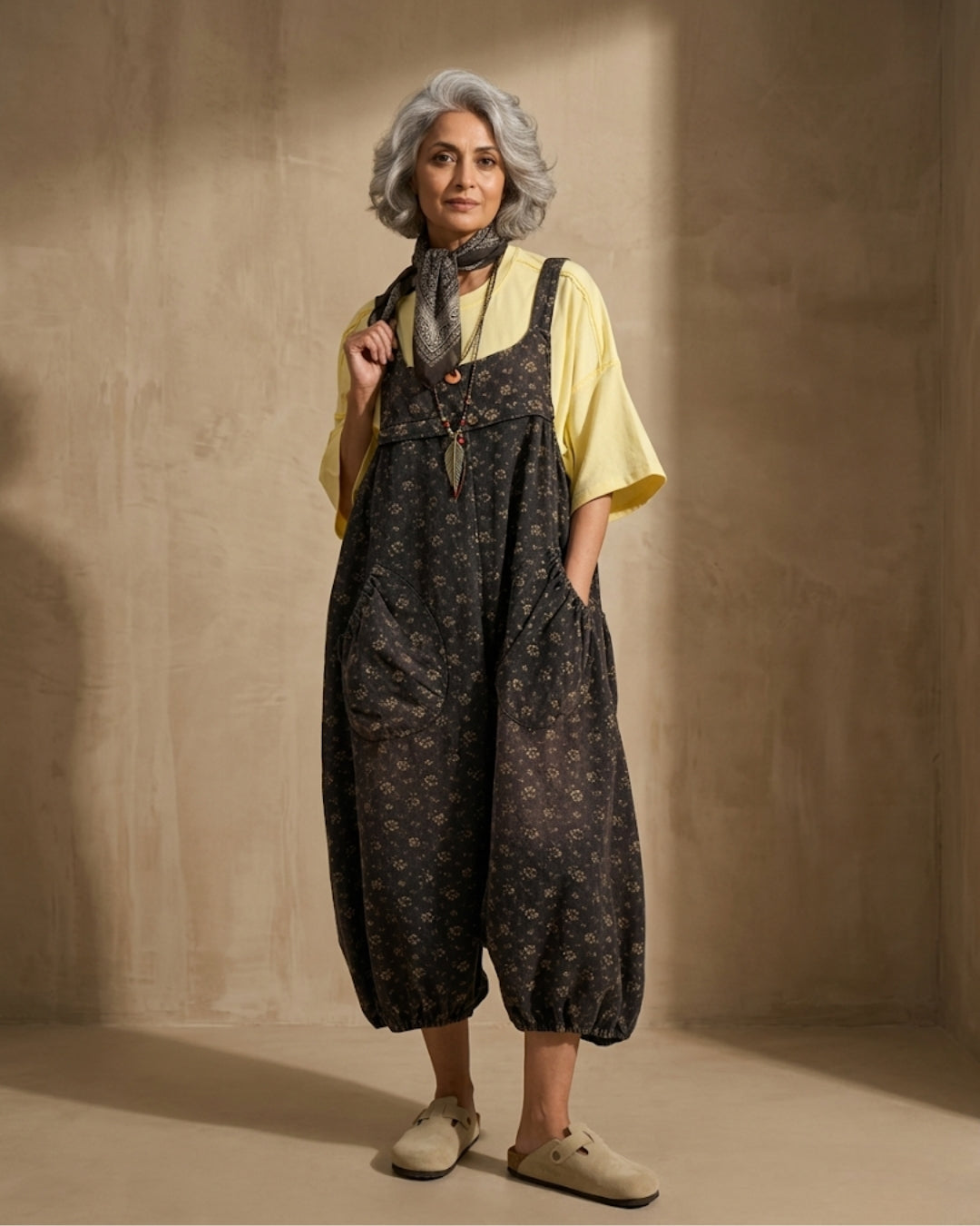 Faded Flora Dungaree (FLAT 20% Off. Auto Applied On Add To Cart)