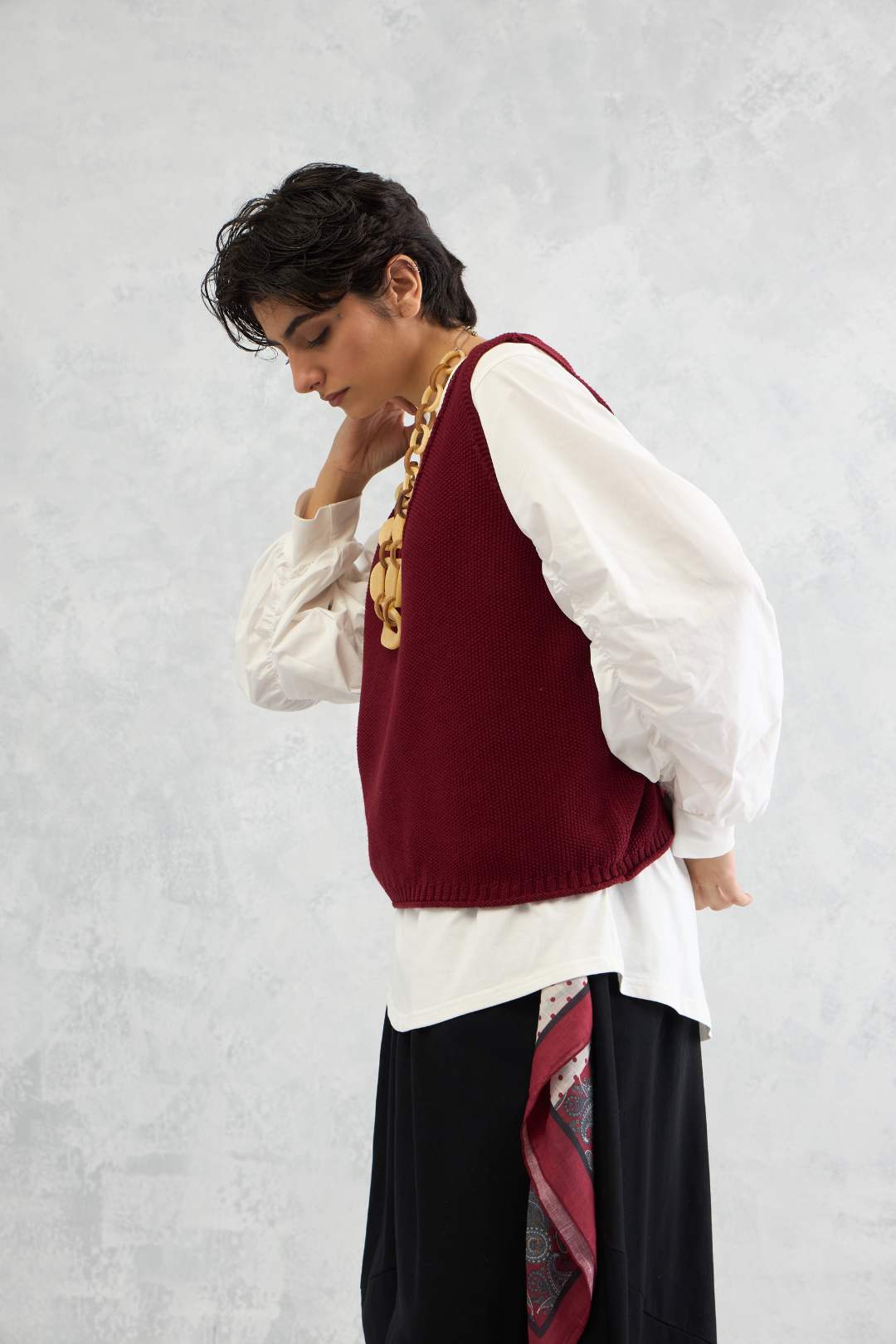 Honeycomb Knit Vest (10% Off Auto Applied On Add to Cart)