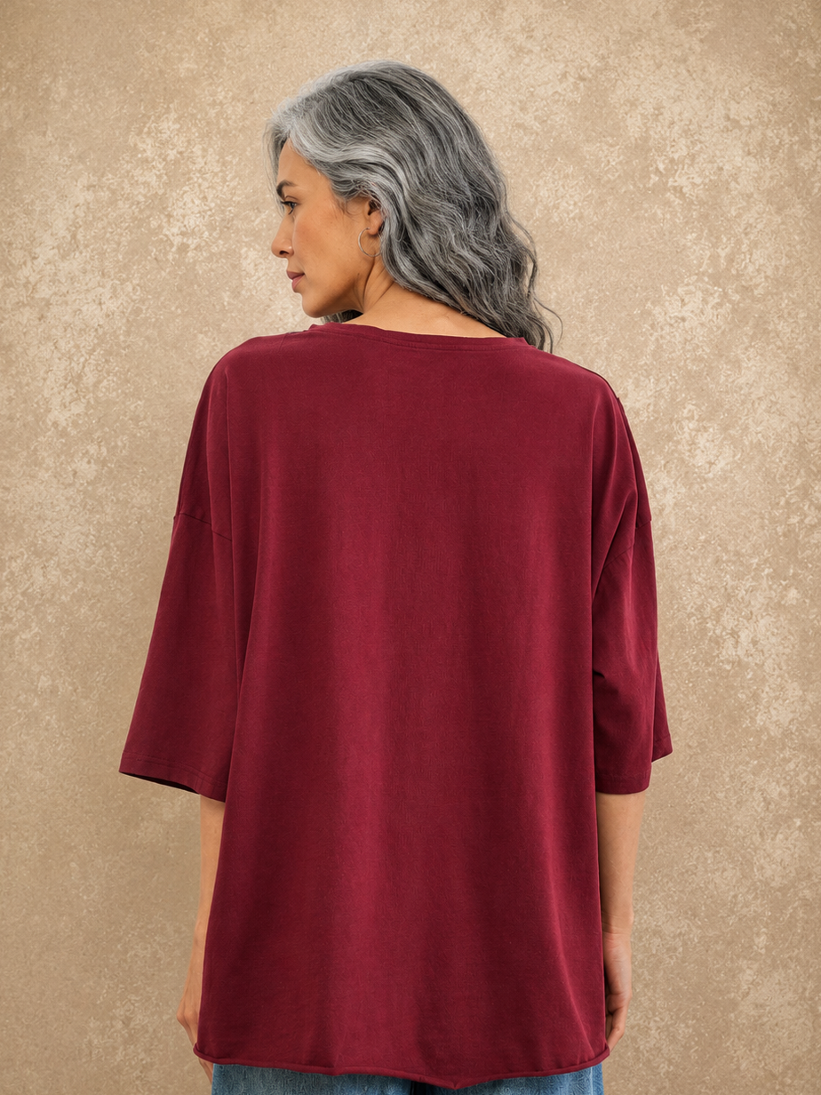 Bordeaux Drift Tee