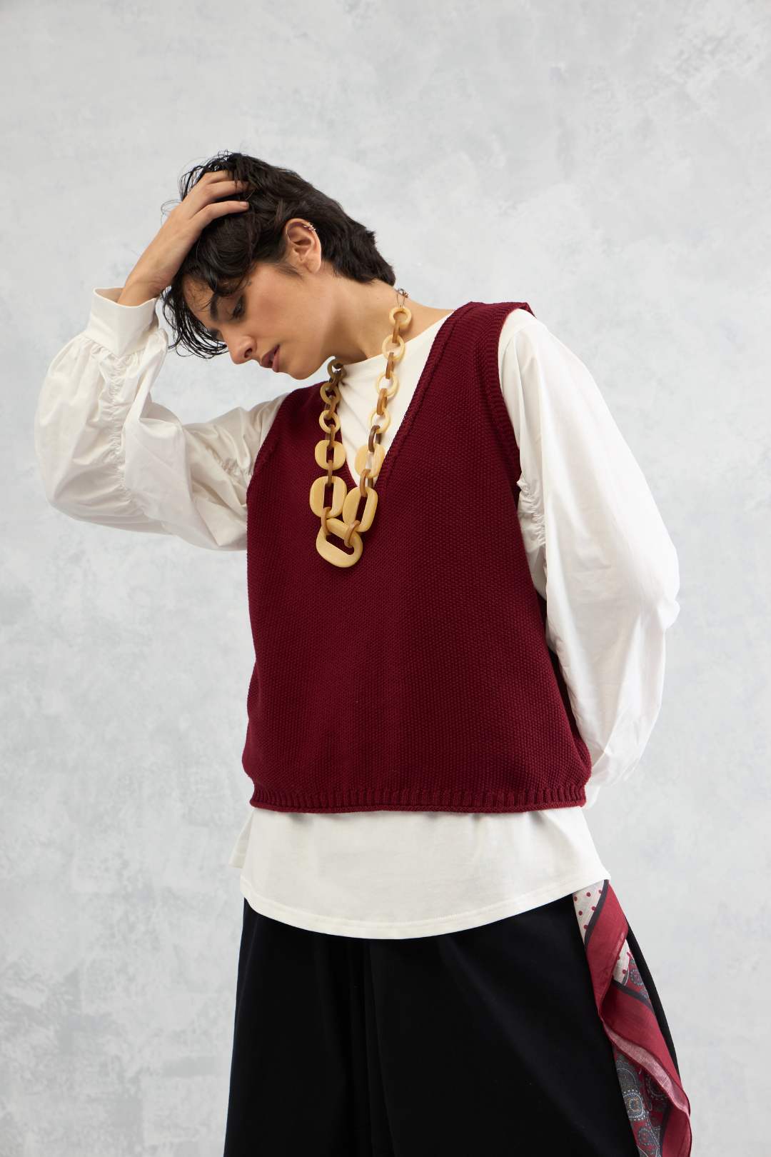 Honeycomb Knit Vest (10% Off Auto Applied On Add to Cart)