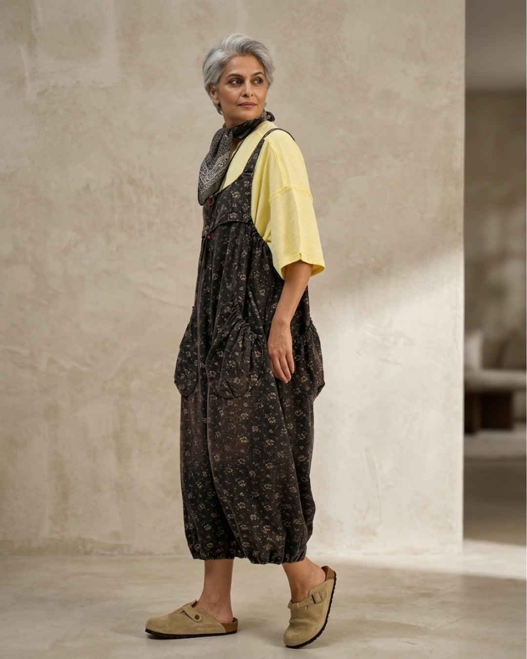 Faded Flora Dungaree (FLAT 40% Off. Auto Applies On Add To Cart)
