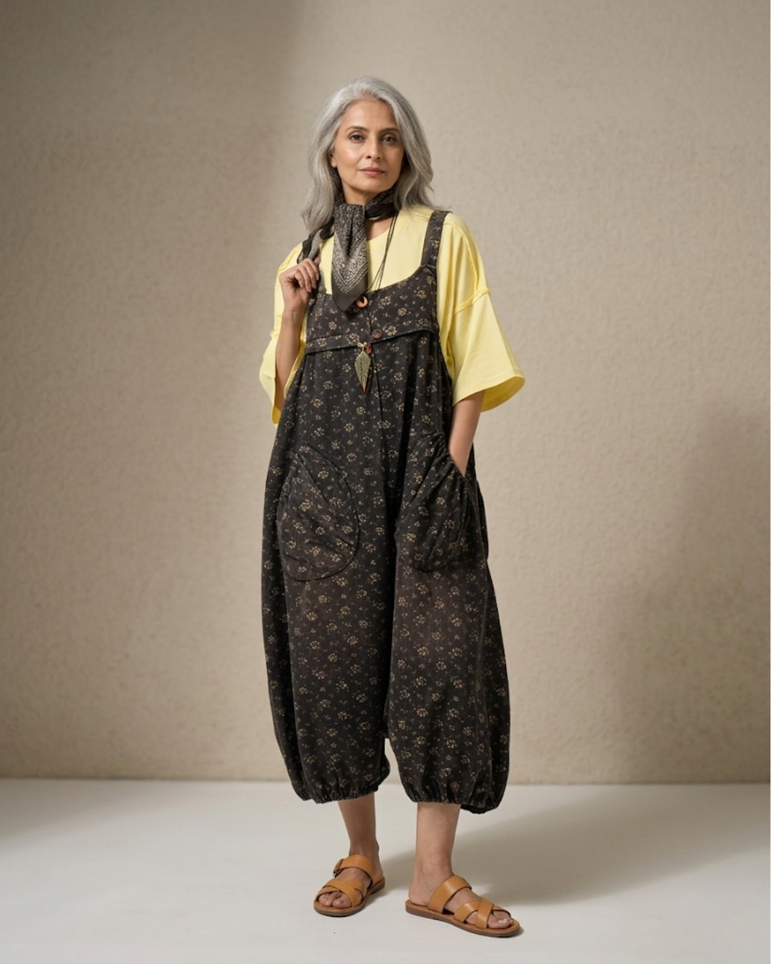 Faded Flora Dungaree (FLAT 40% Off. Auto Applies On Add To Cart)
