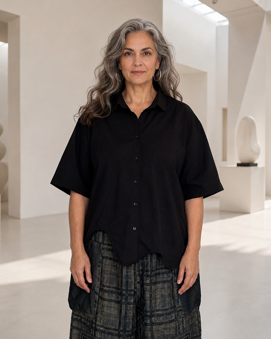 Wave Hem Shirt