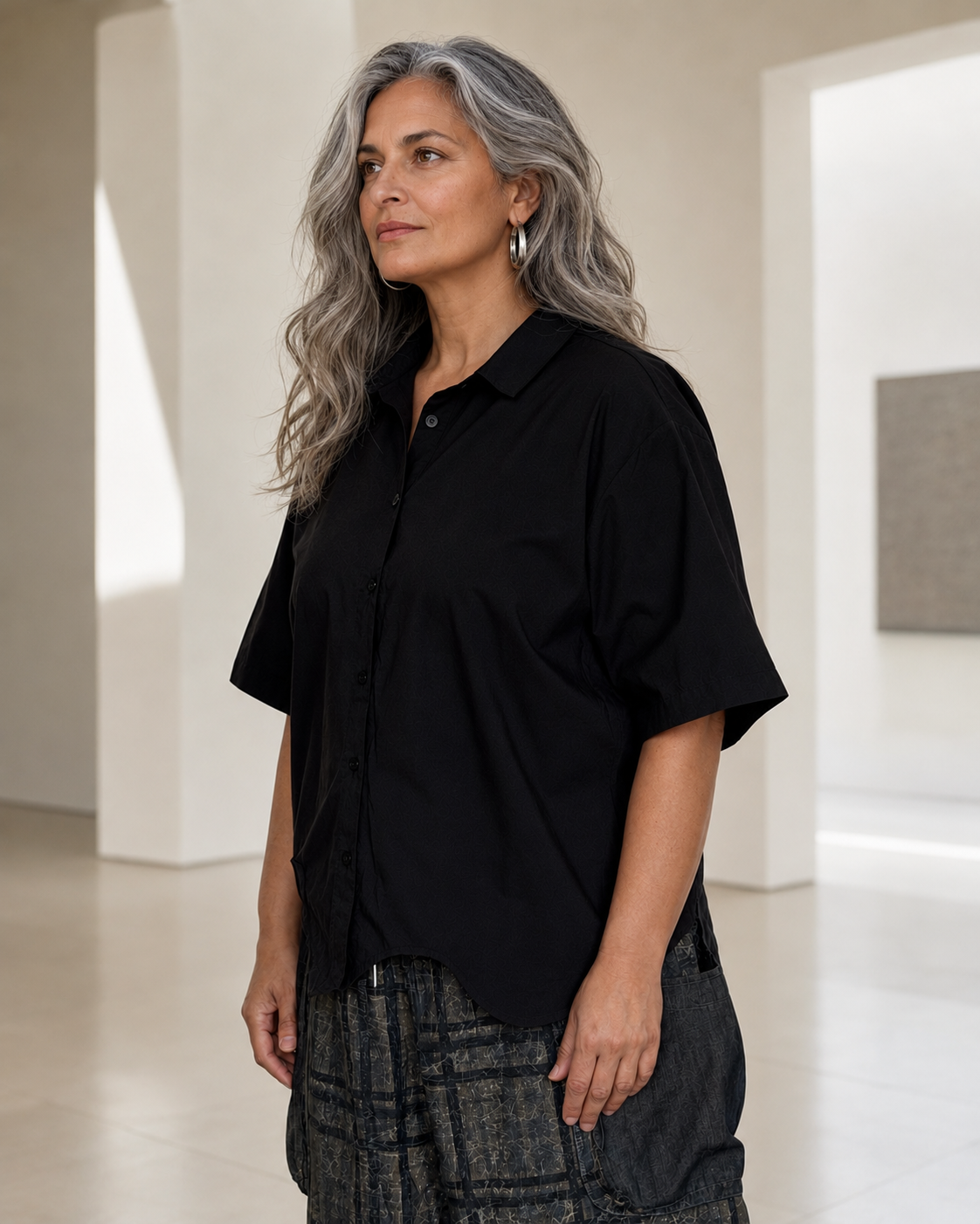 Wave Hem Shirt