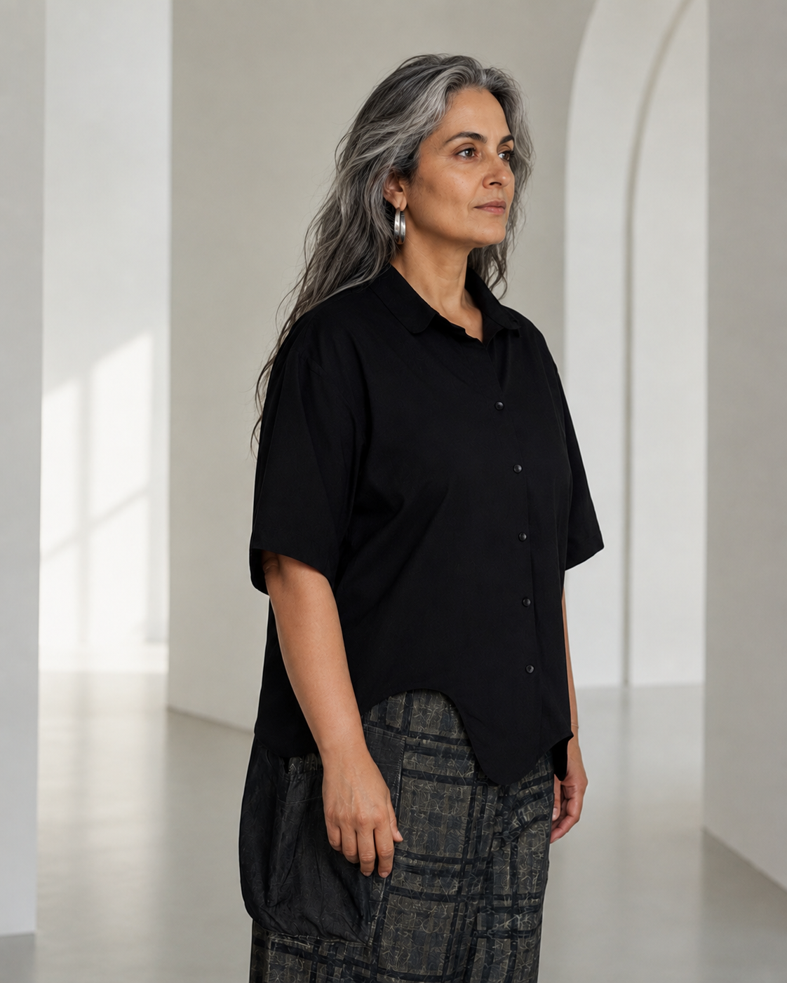Wave Hem Shirt