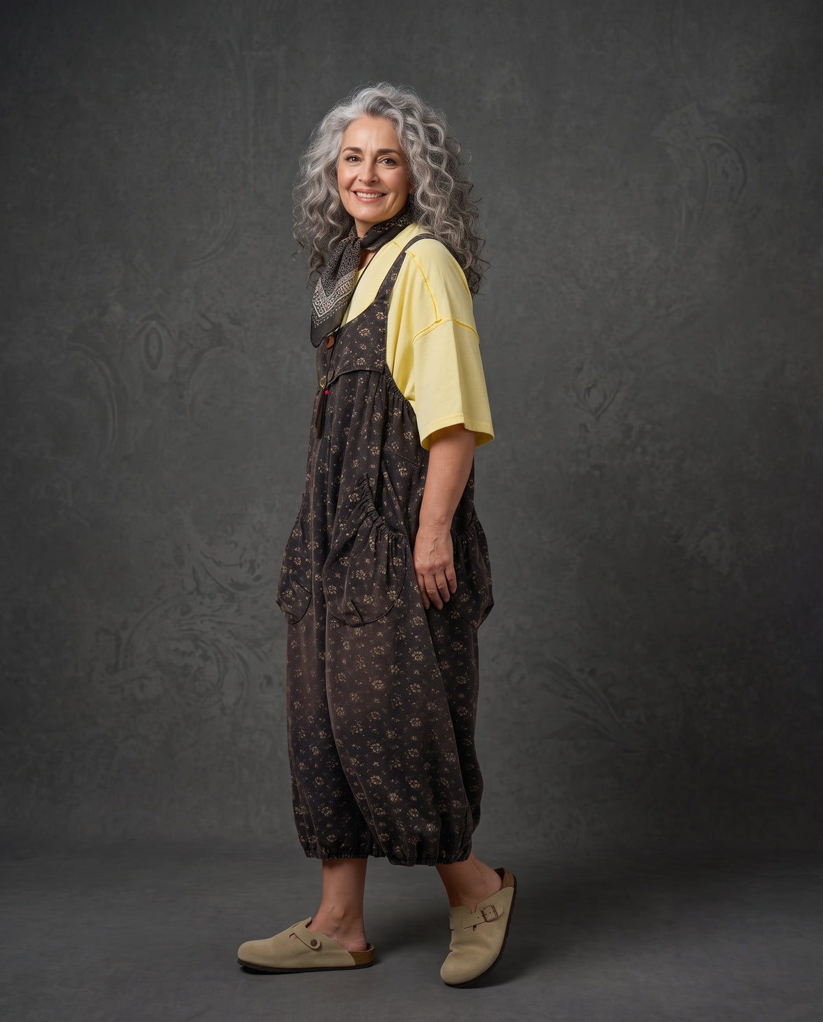 Faded Flora Dungaree