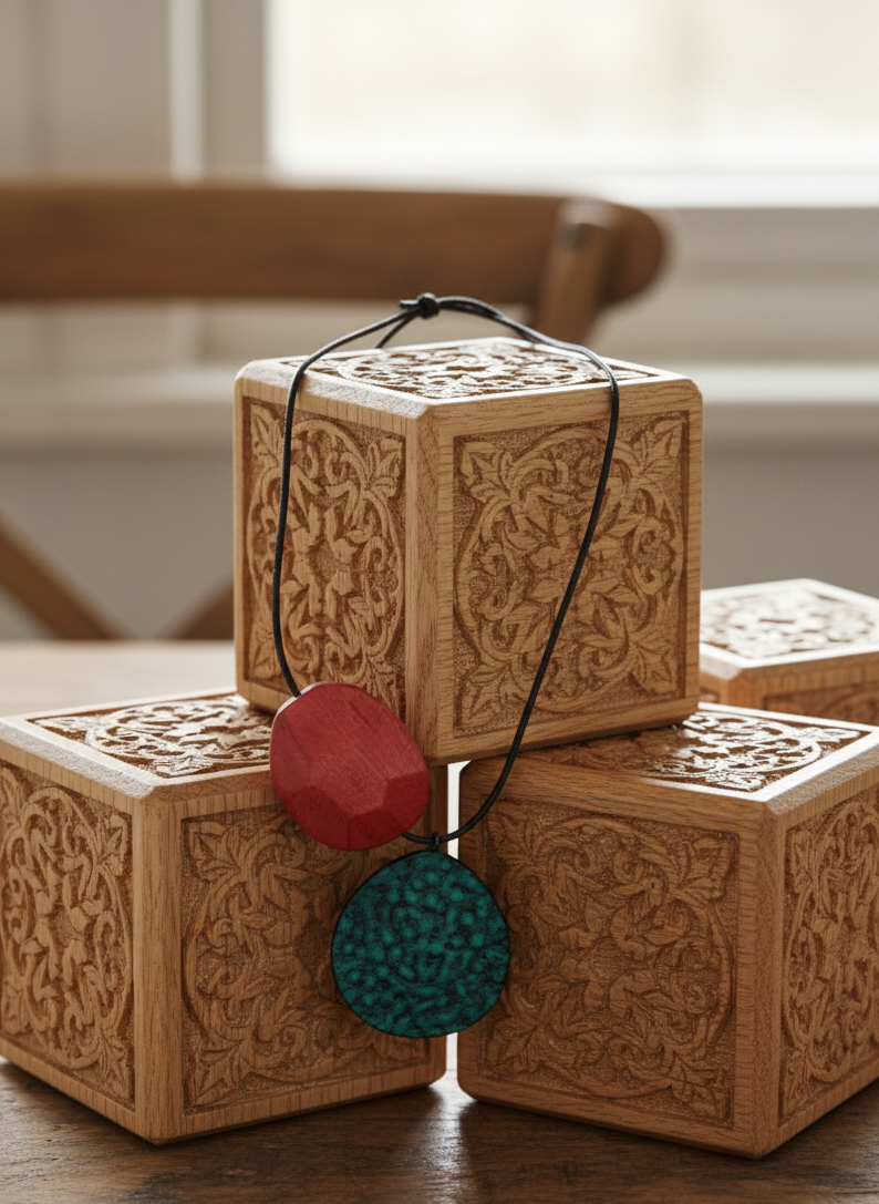 Contrast Drop Pendant Crimson