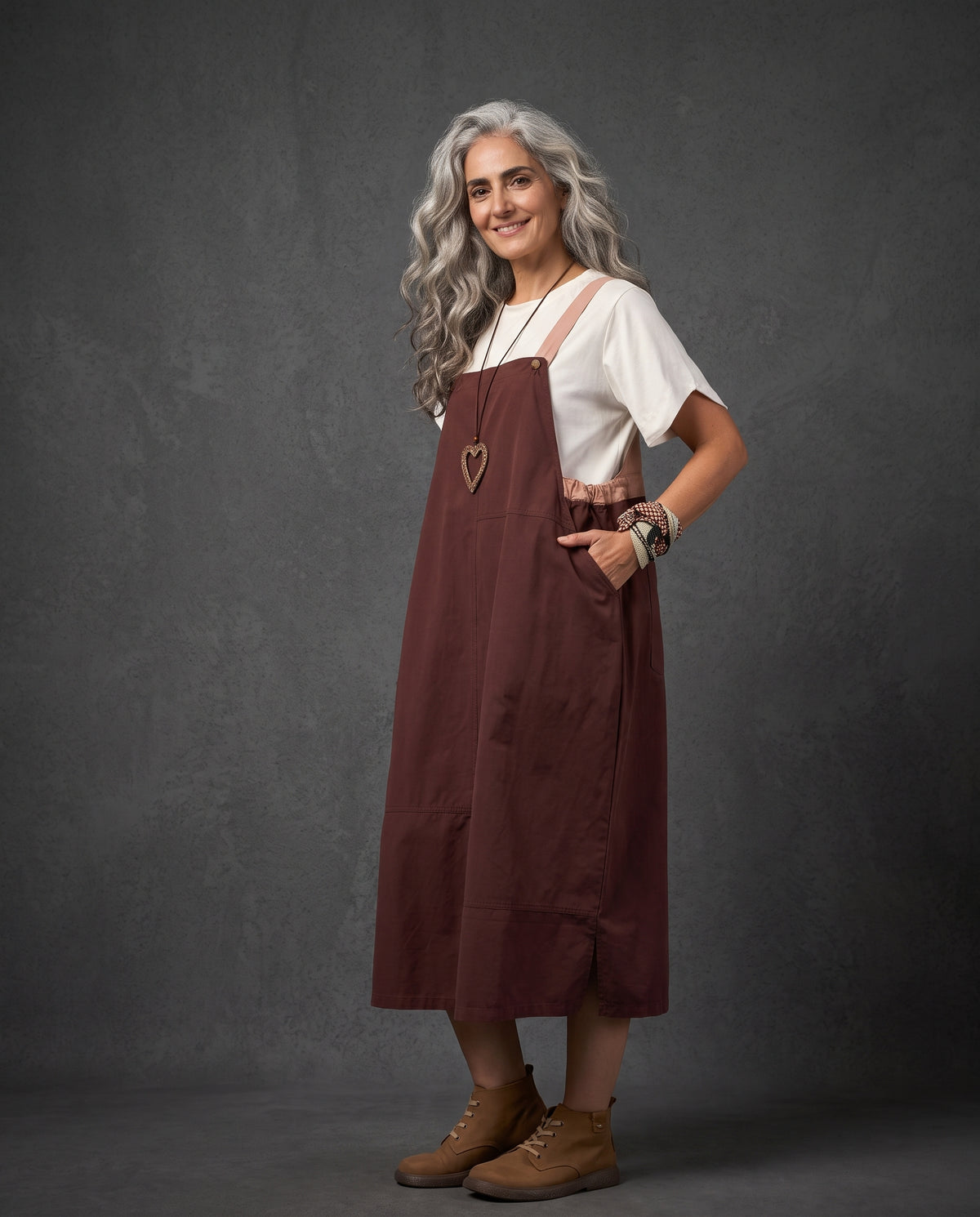 The Dual Tone Dungree Dress