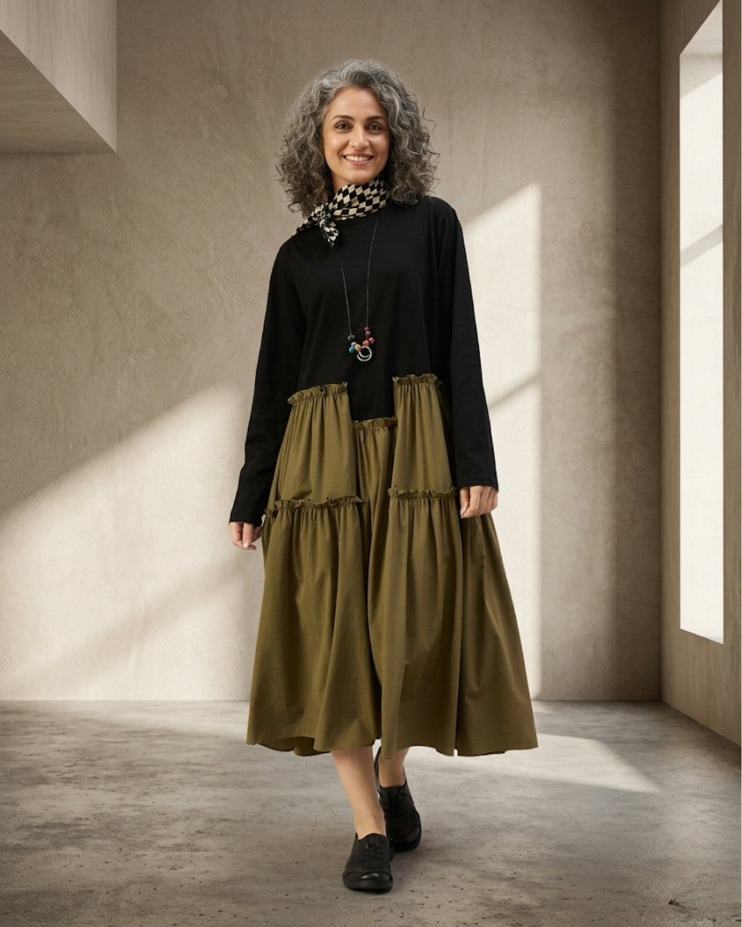 Serene Layers Day Dress