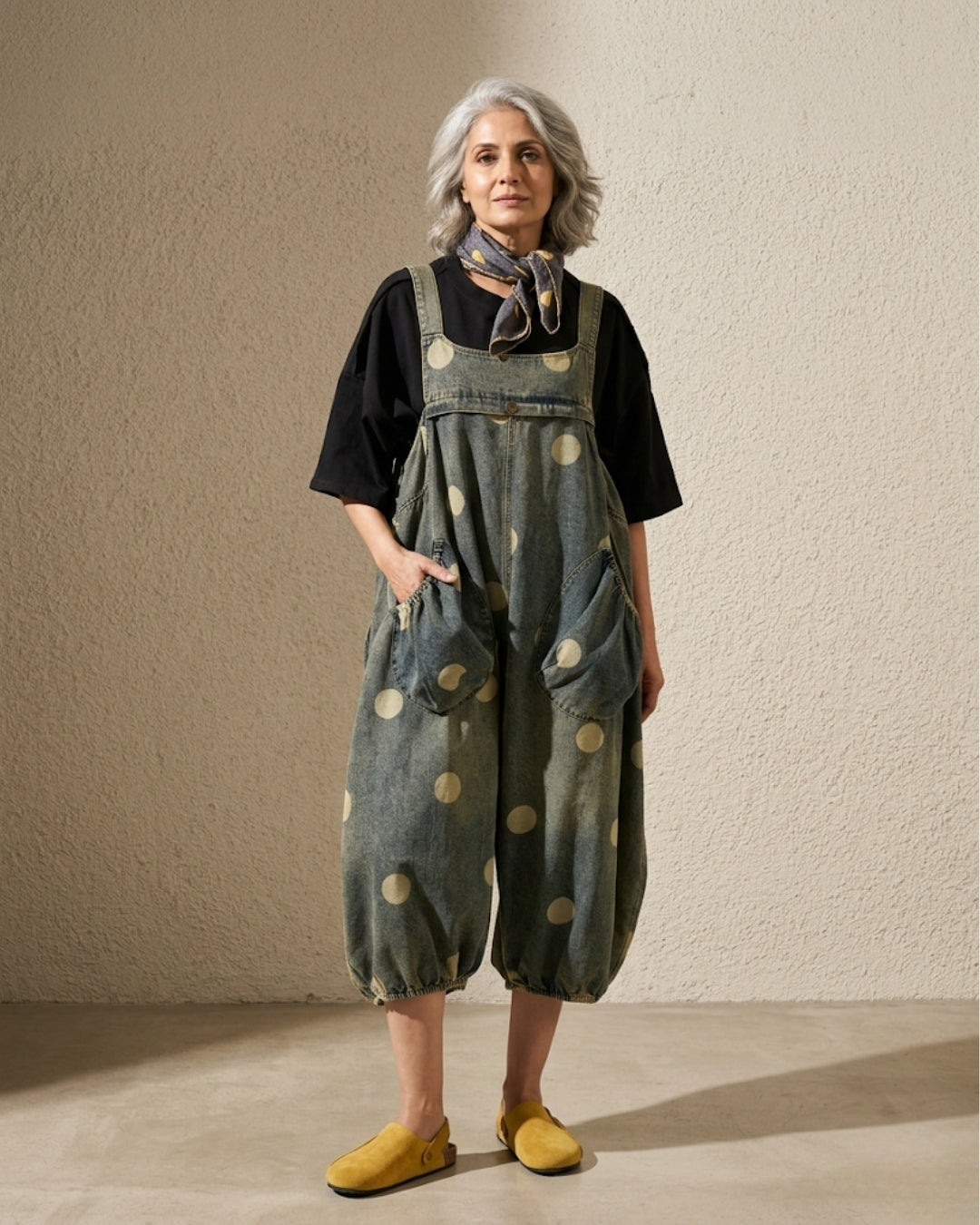 Polka Rebellion Dungaree (FLAT 20% Off. Auto Applied On Add To Cart)