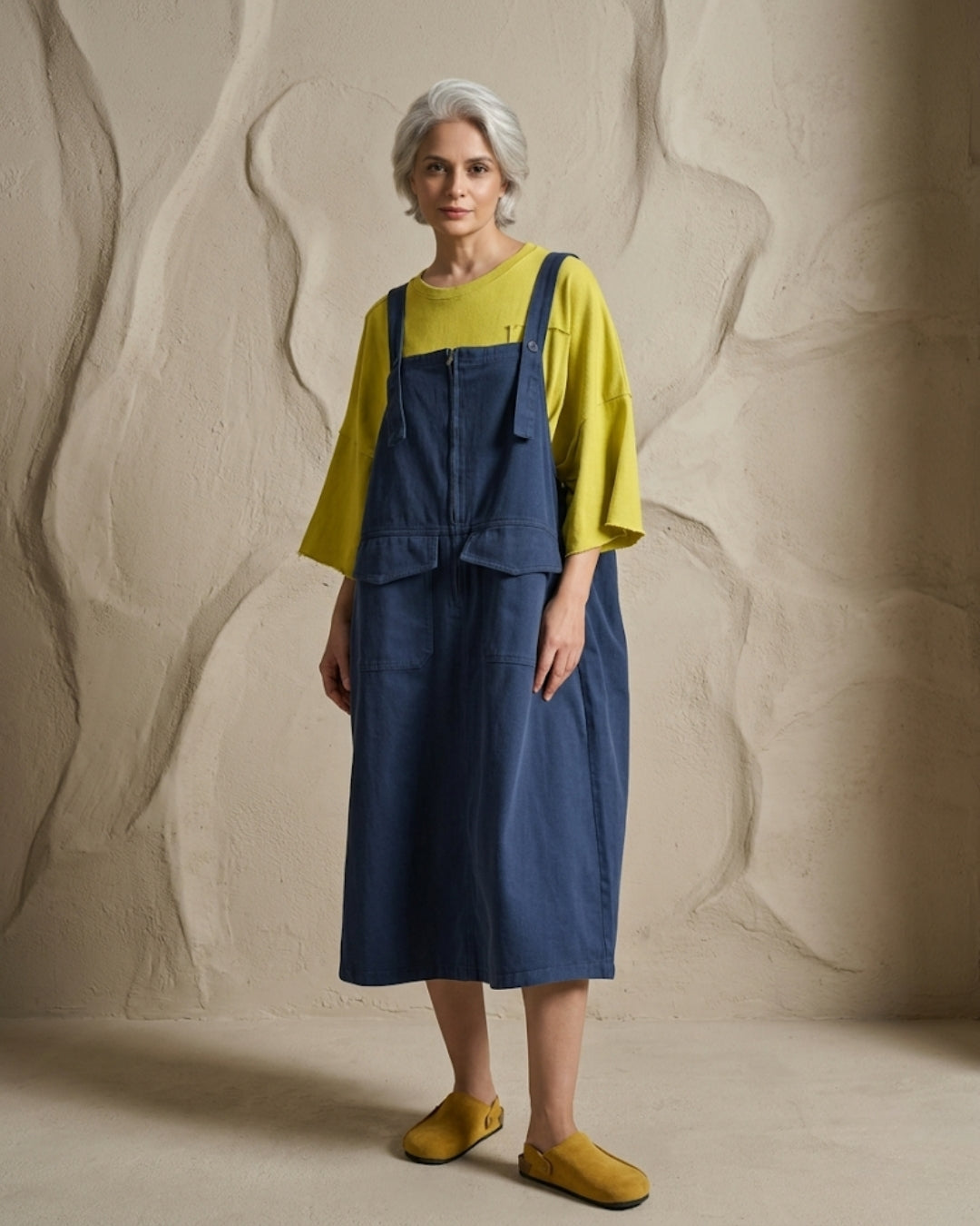 Cargo Muse Dungaree Dress (FLAT 30% Off. Auto Applied On Add To Cart)
