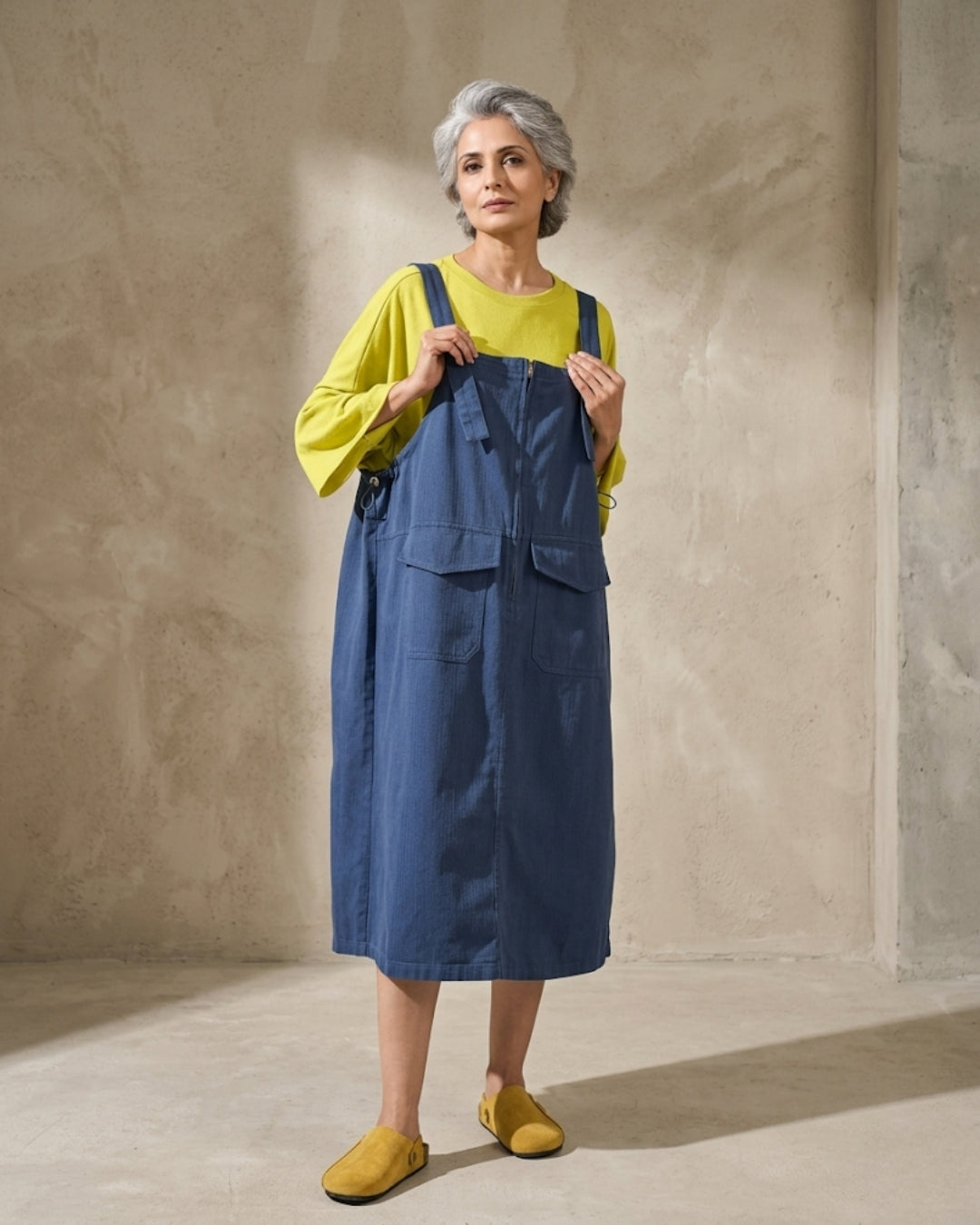 Cargo Muse Dungaree Dress (FLAT 30% Off. Auto Applied On Add To Cart)