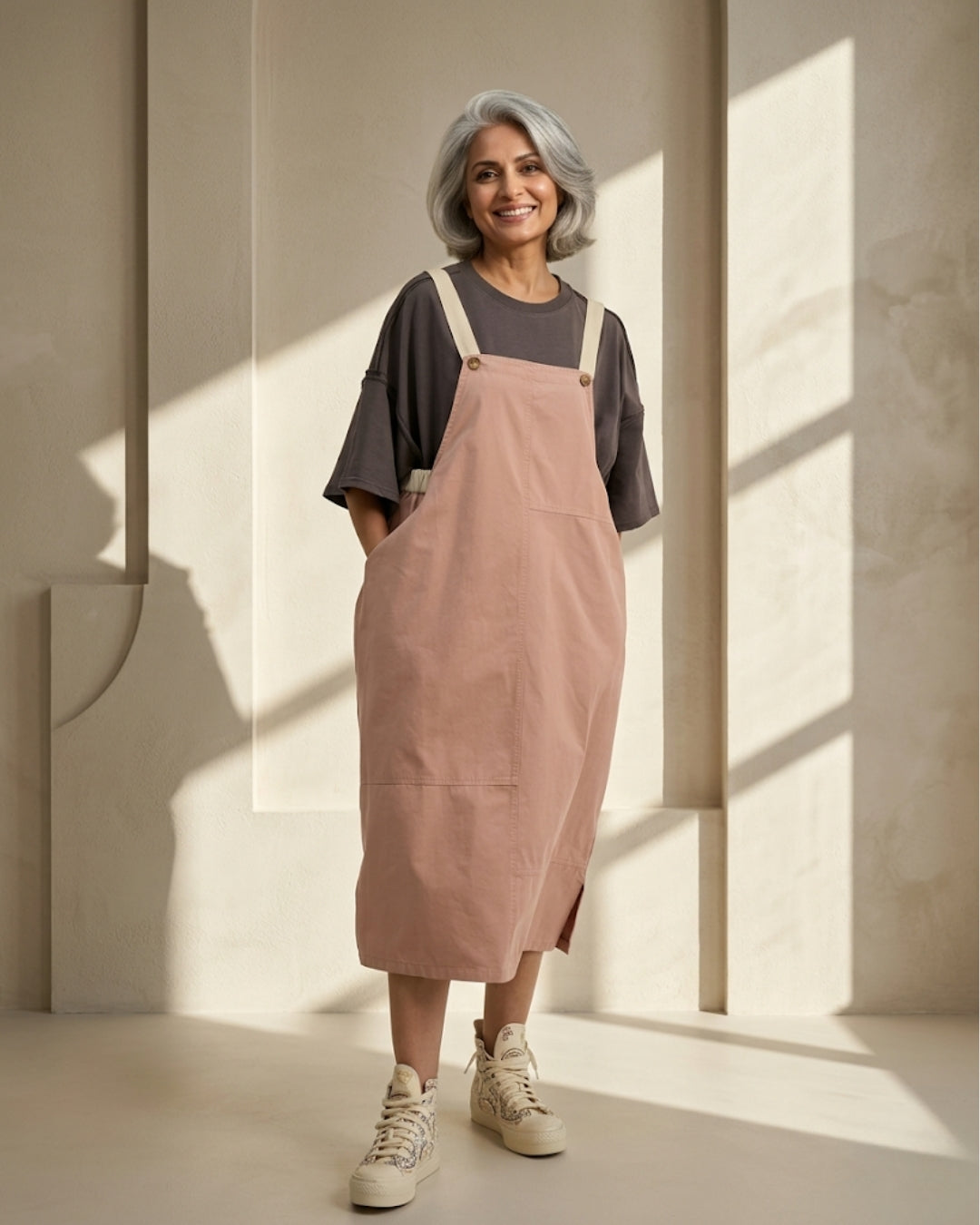 The Dual Tone Dungree Dress