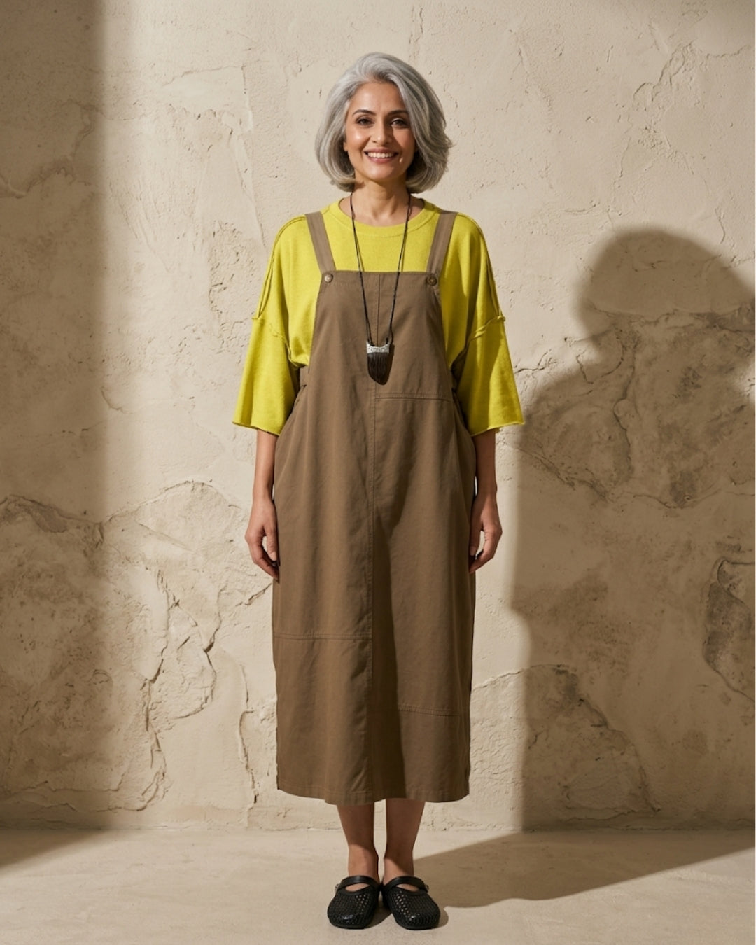 The Dual Tone Dungree Dress