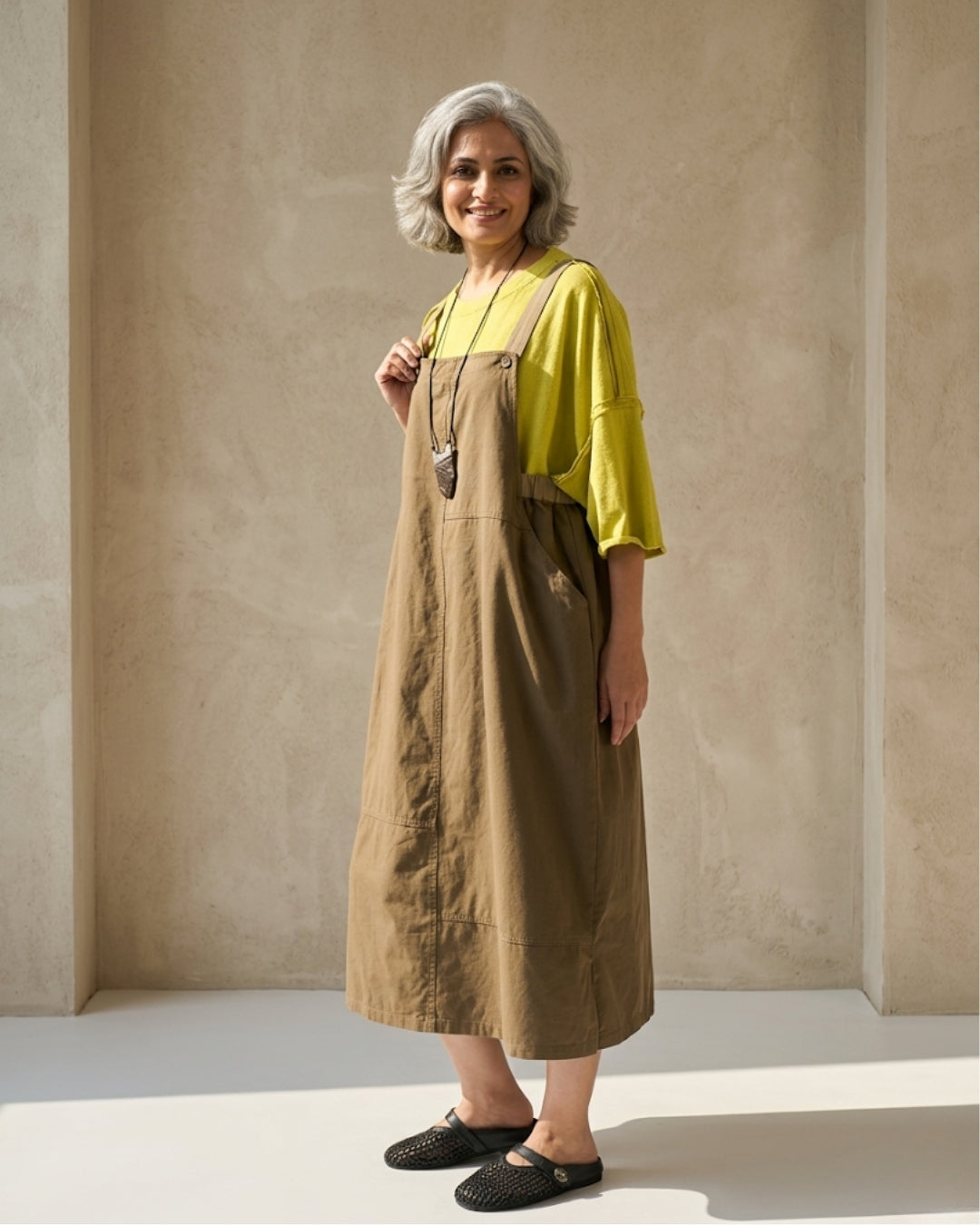 The Dual Tone Dungree Dress
