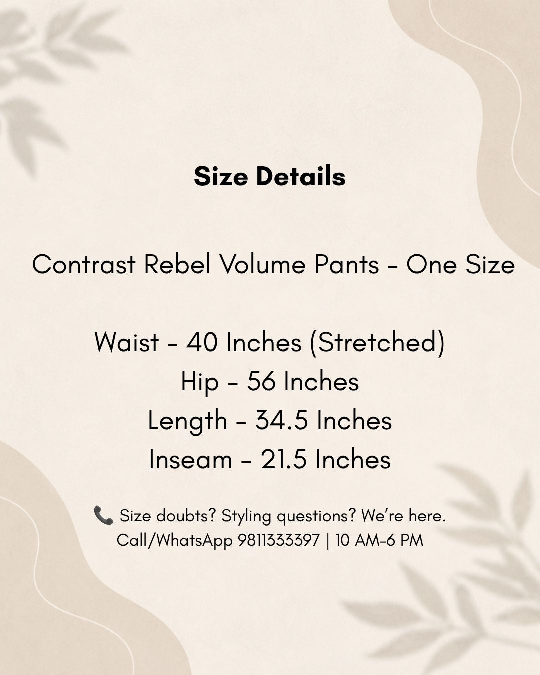 Contrast Rebel Volume Pants