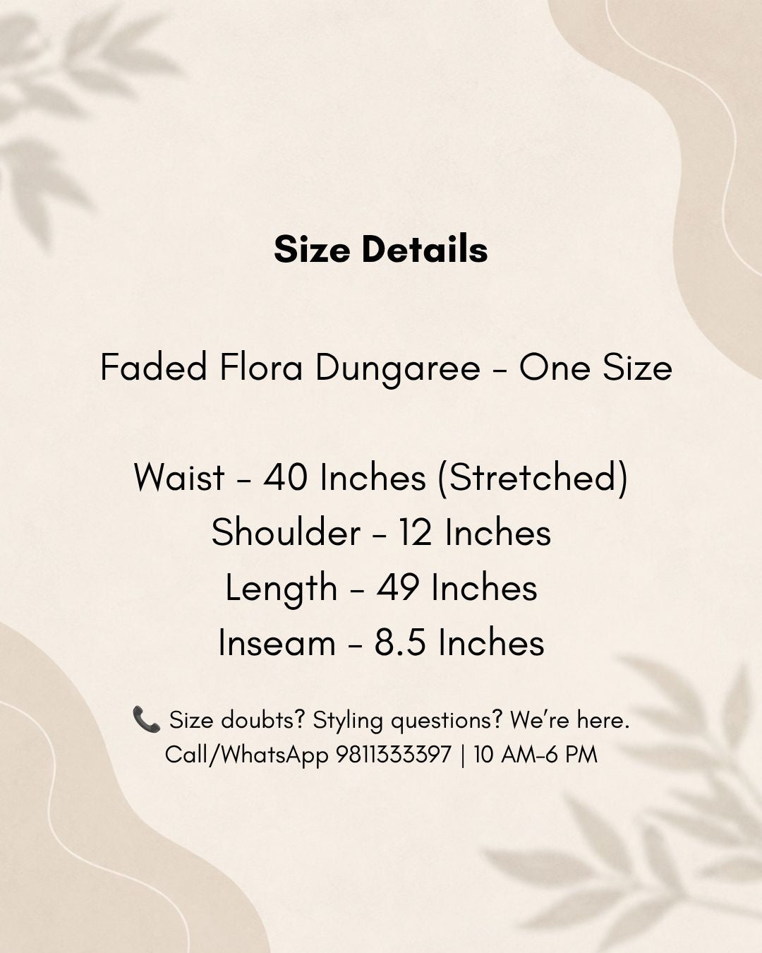 Faded Flora Dungaree
