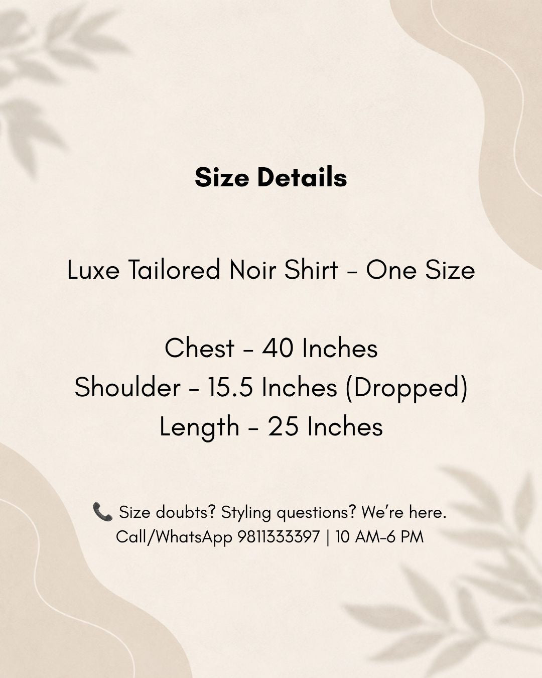 Luxe Tailored Noir Shirt