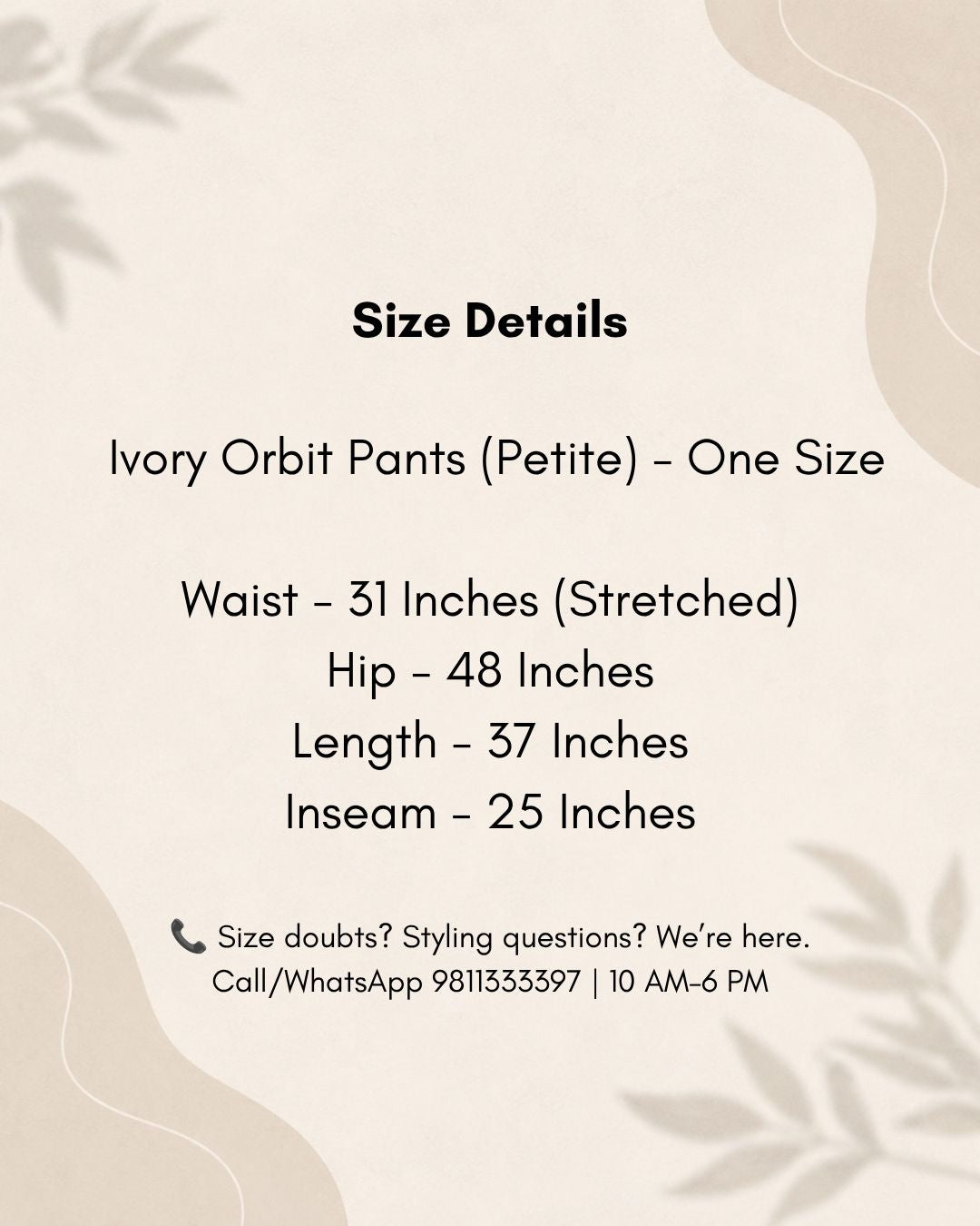 Ivory Orbit Pants (Petite)