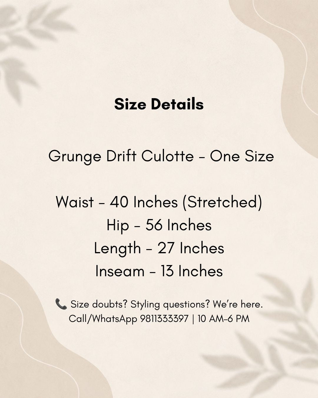 Grunge Drift Culottes