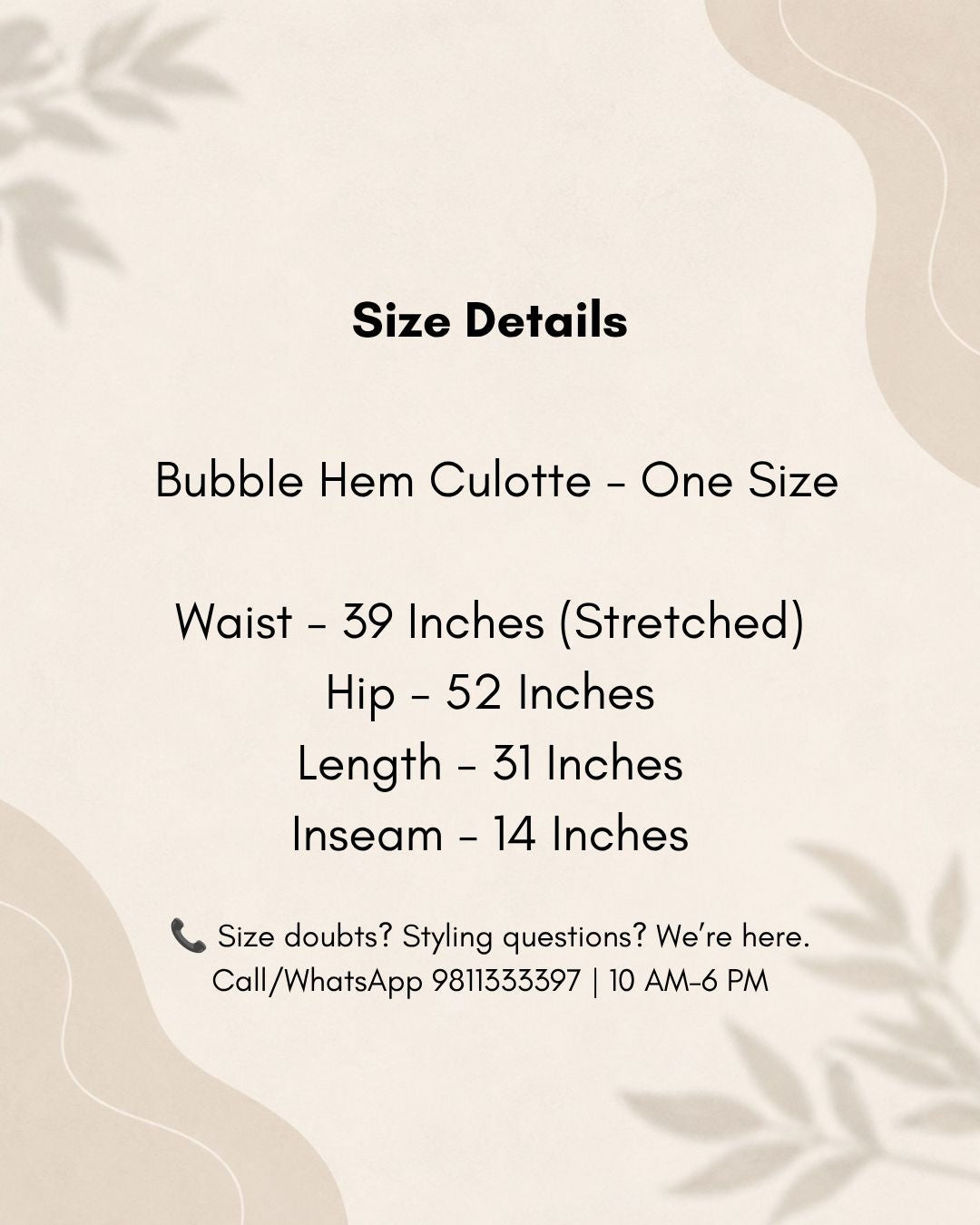 Bubble Hem Culotte