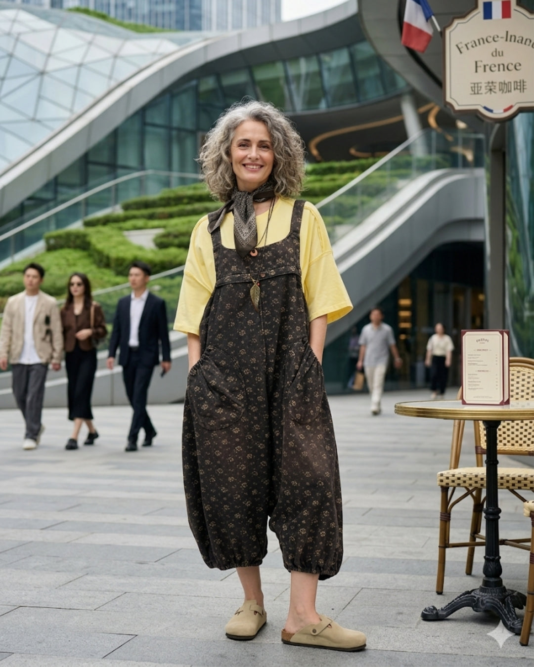 Faded Flora Dungaree (5K Off. Auto Applied On Add To Cart)