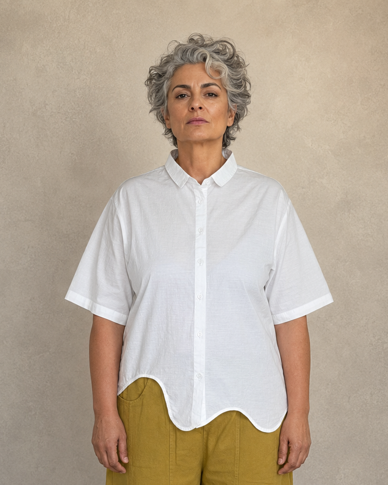 Wave Hem Shirt