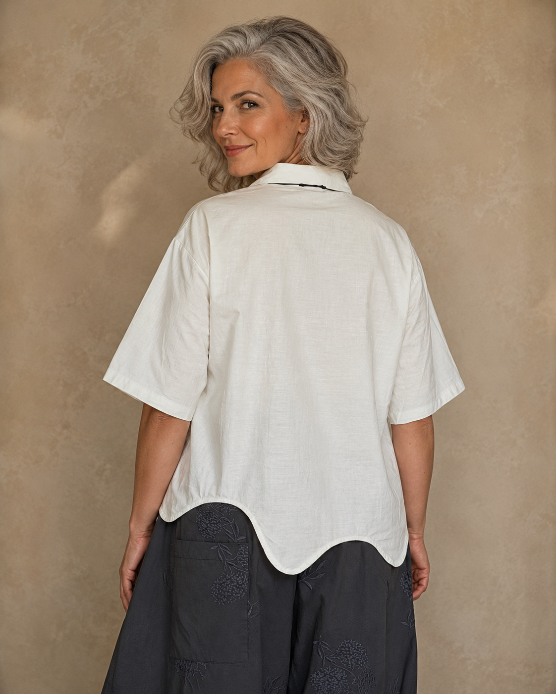 Wave Hem Shirt