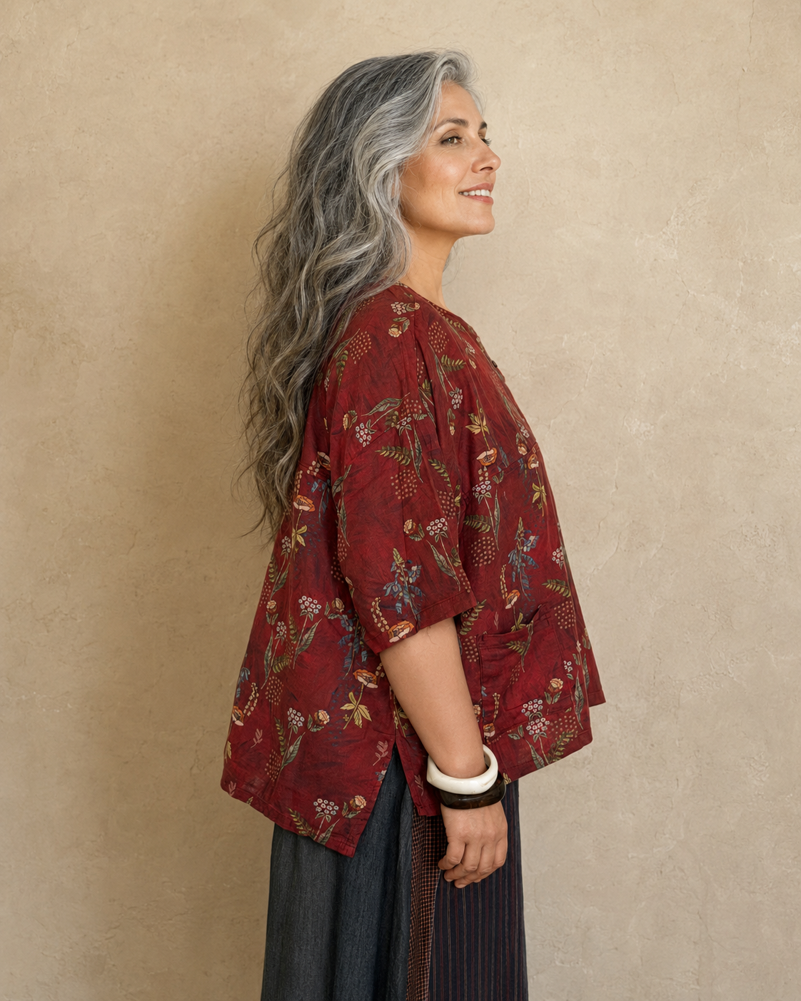 Maroon Meadow Top