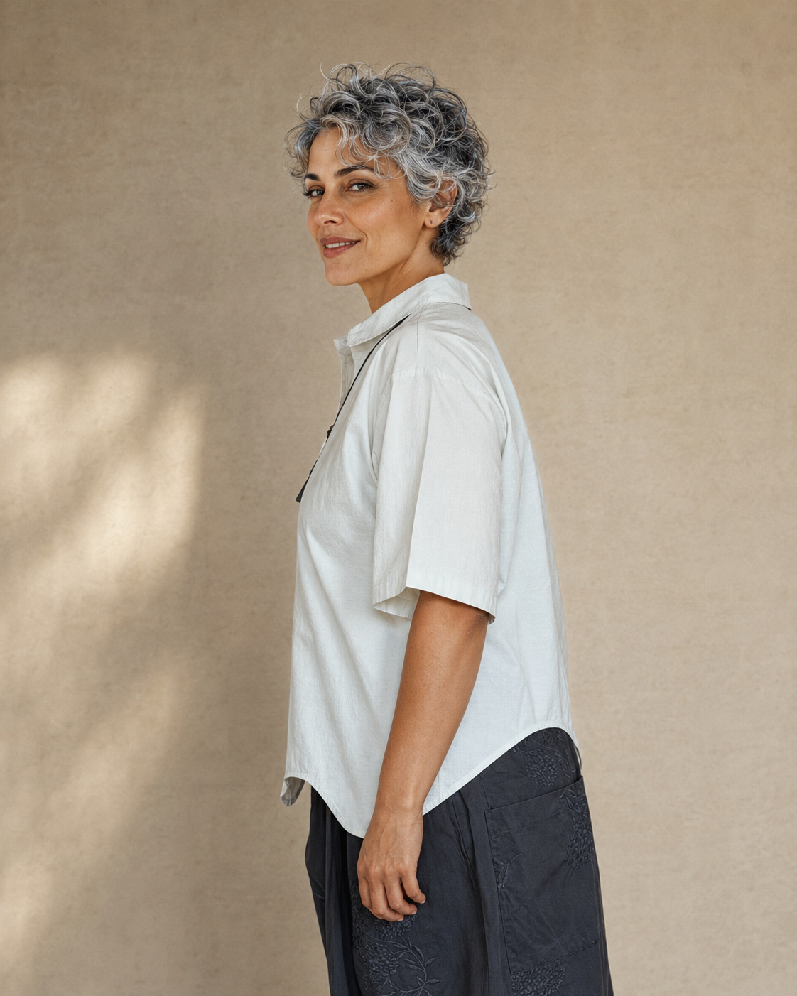 Wave Hem Shirt