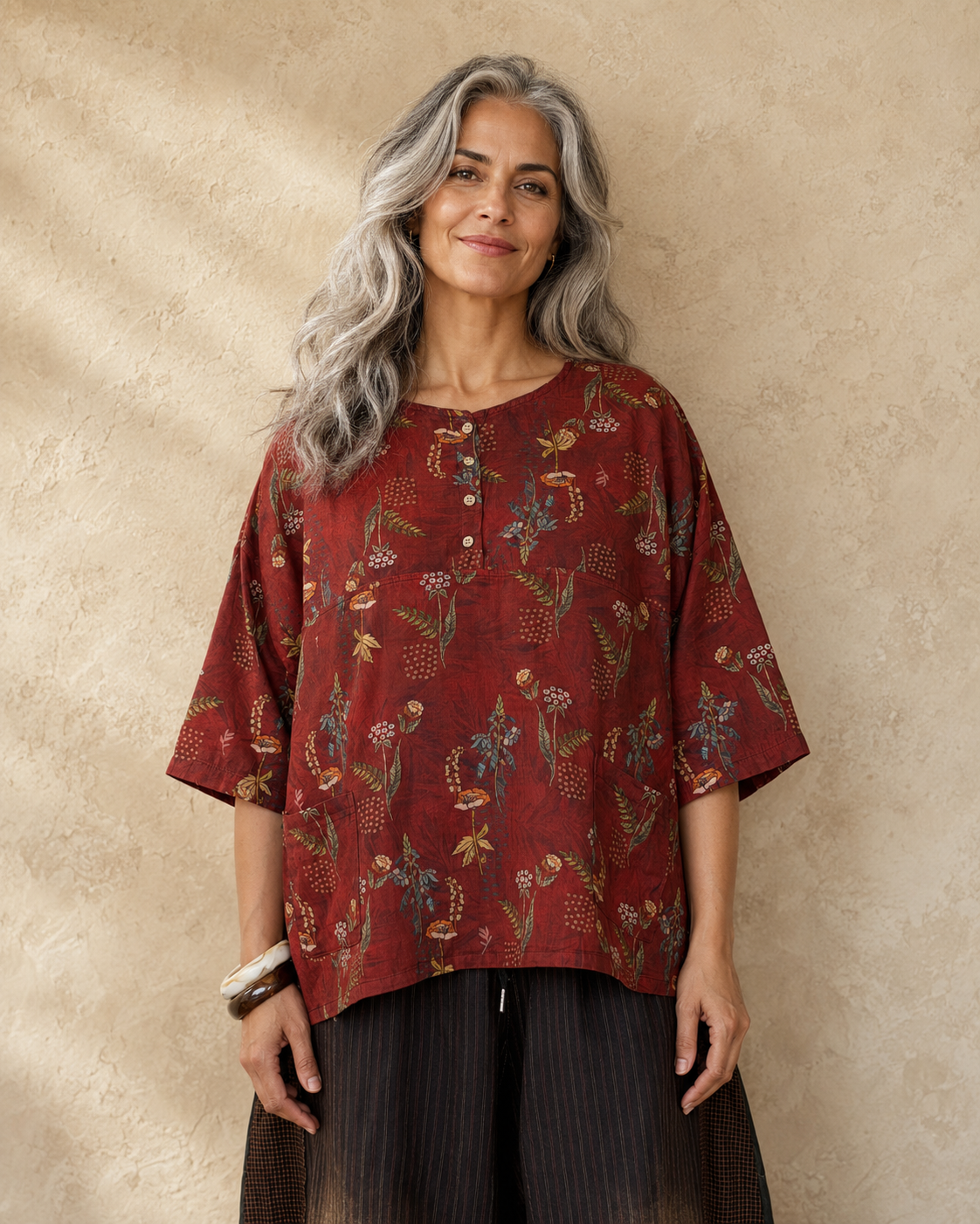 Maroon Meadow Top