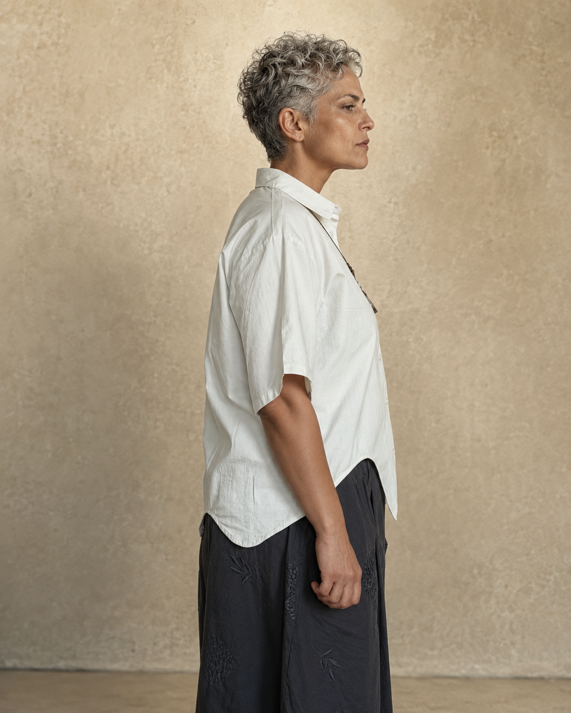 Wave Hem Shirt