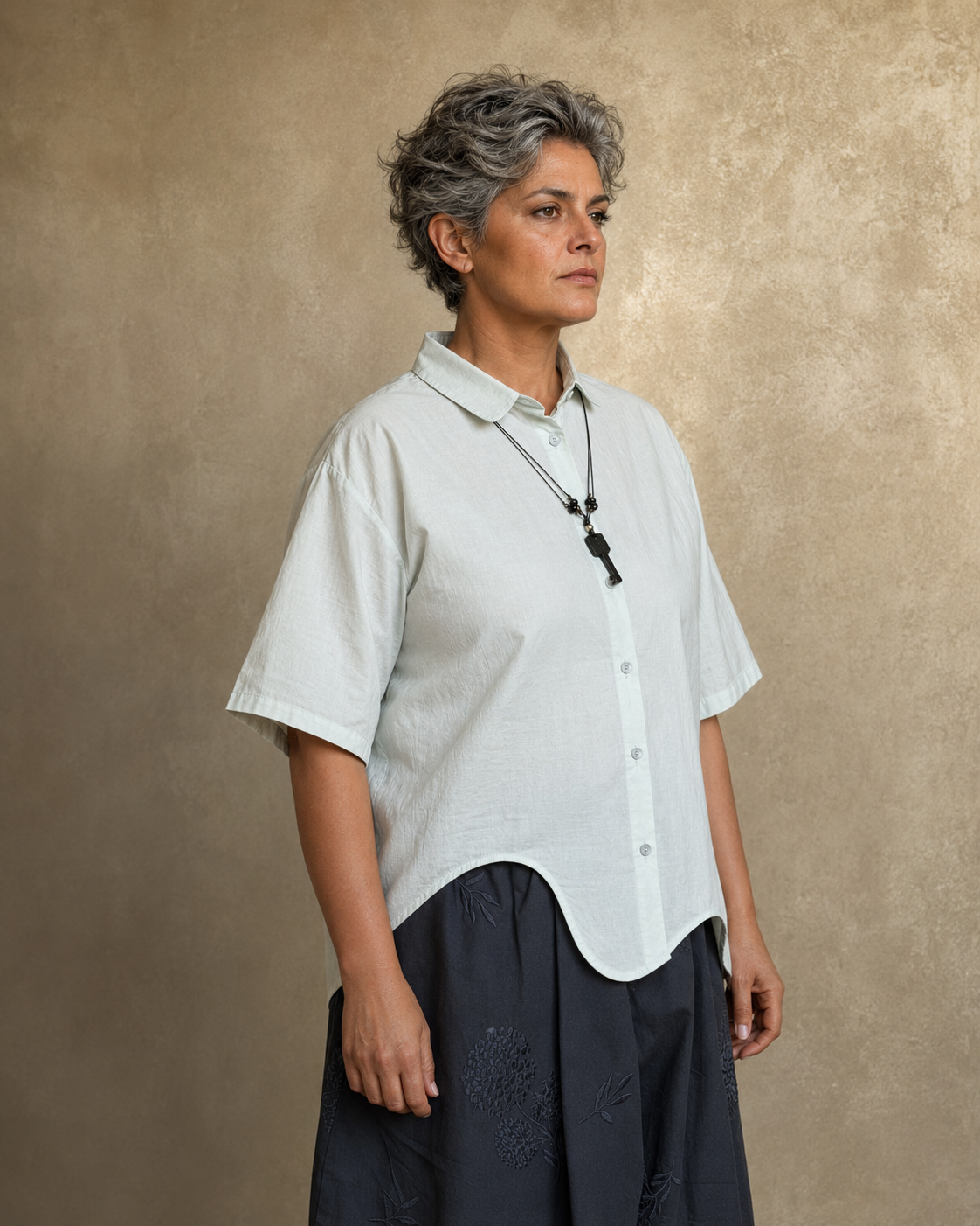 Wave Hem Shirt