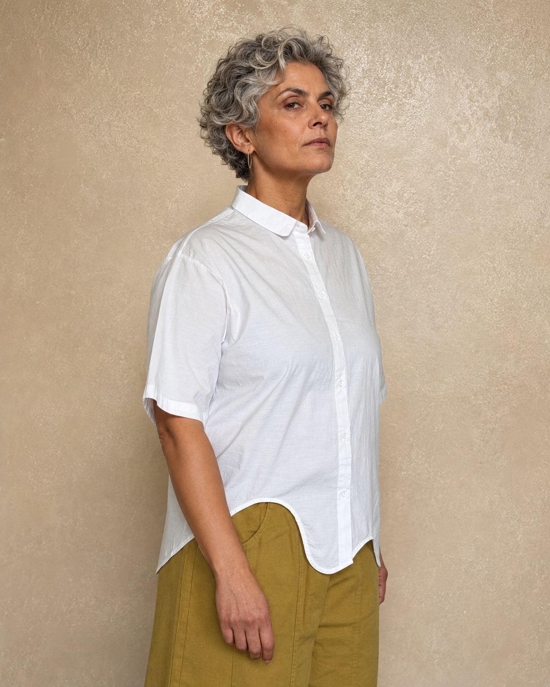 Wave Hem Shirt