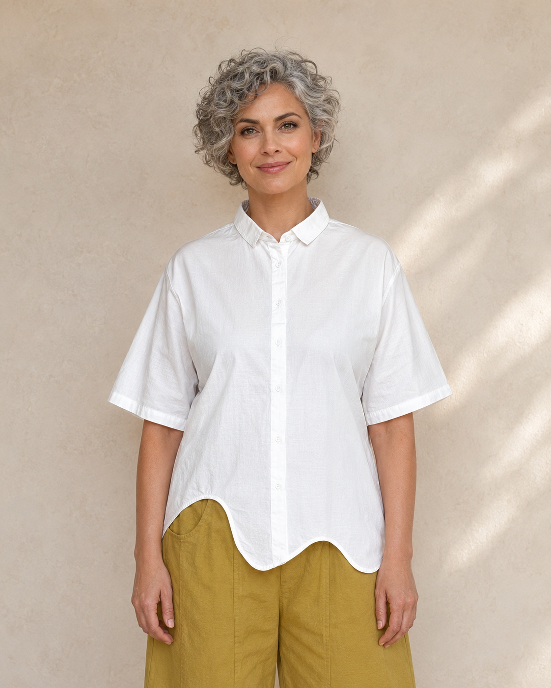 Wave Hem Shirt