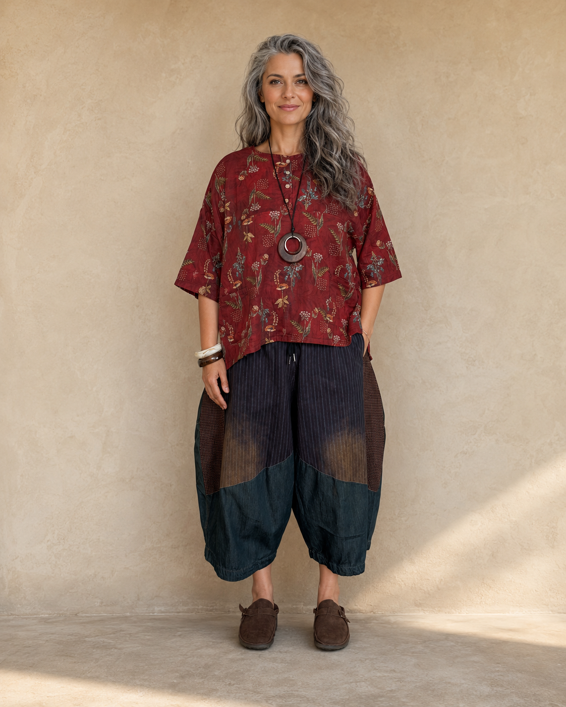 Maroon Meadow Top