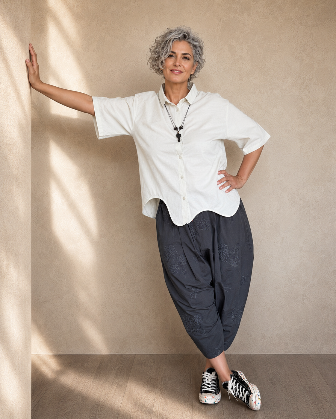 Wave Hem Shirt