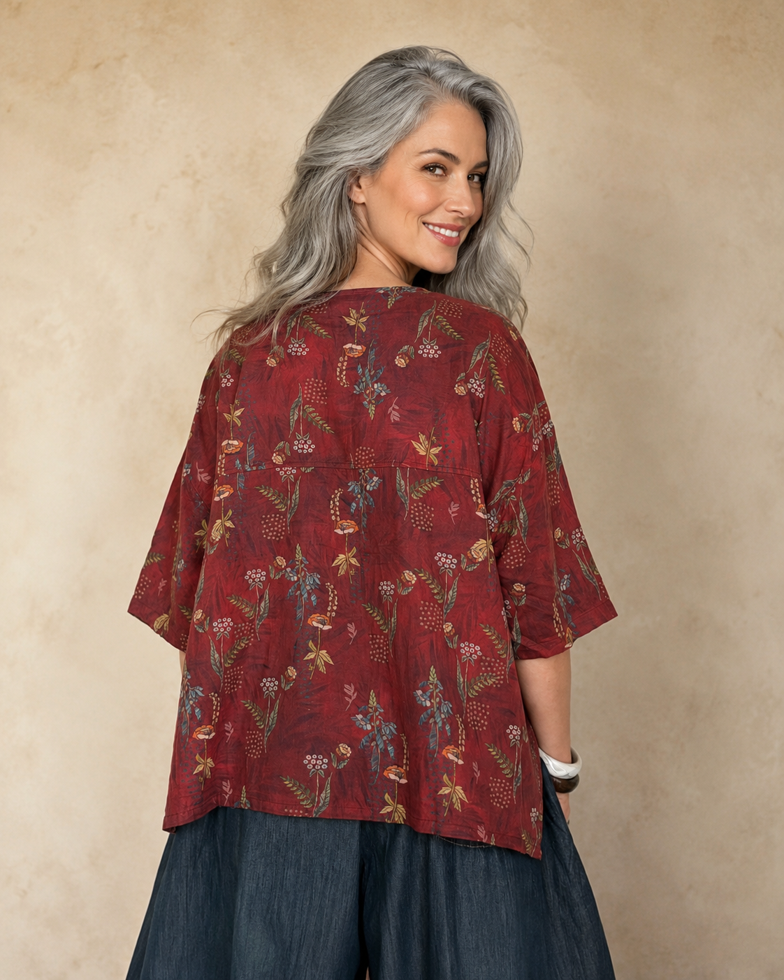 Maroon Meadow Top