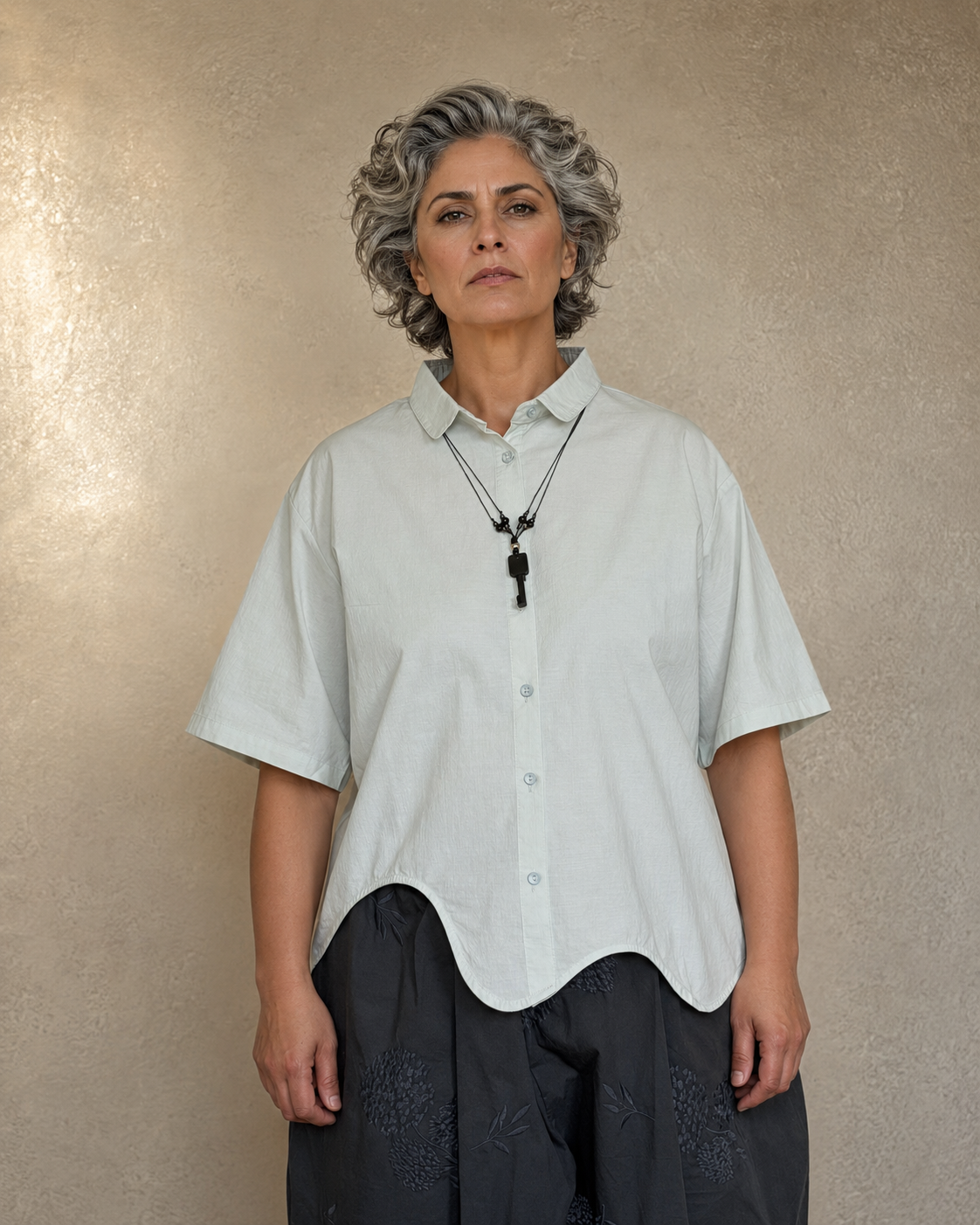 Wave Hem Shirt