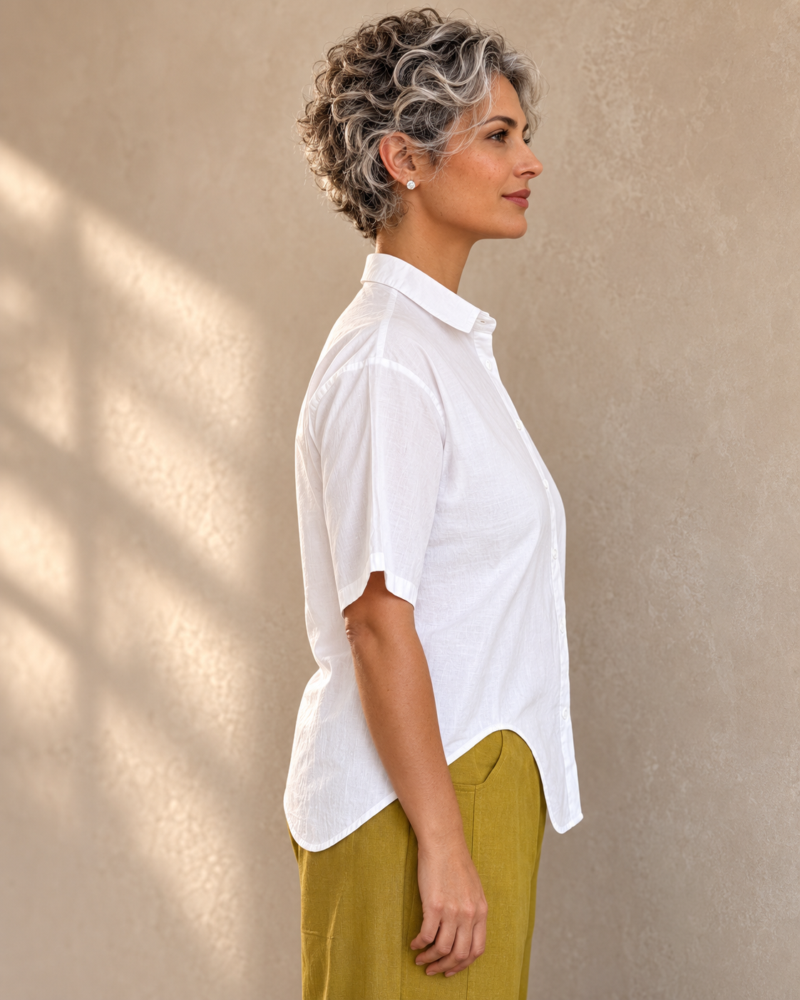 Wave Hem Shirt